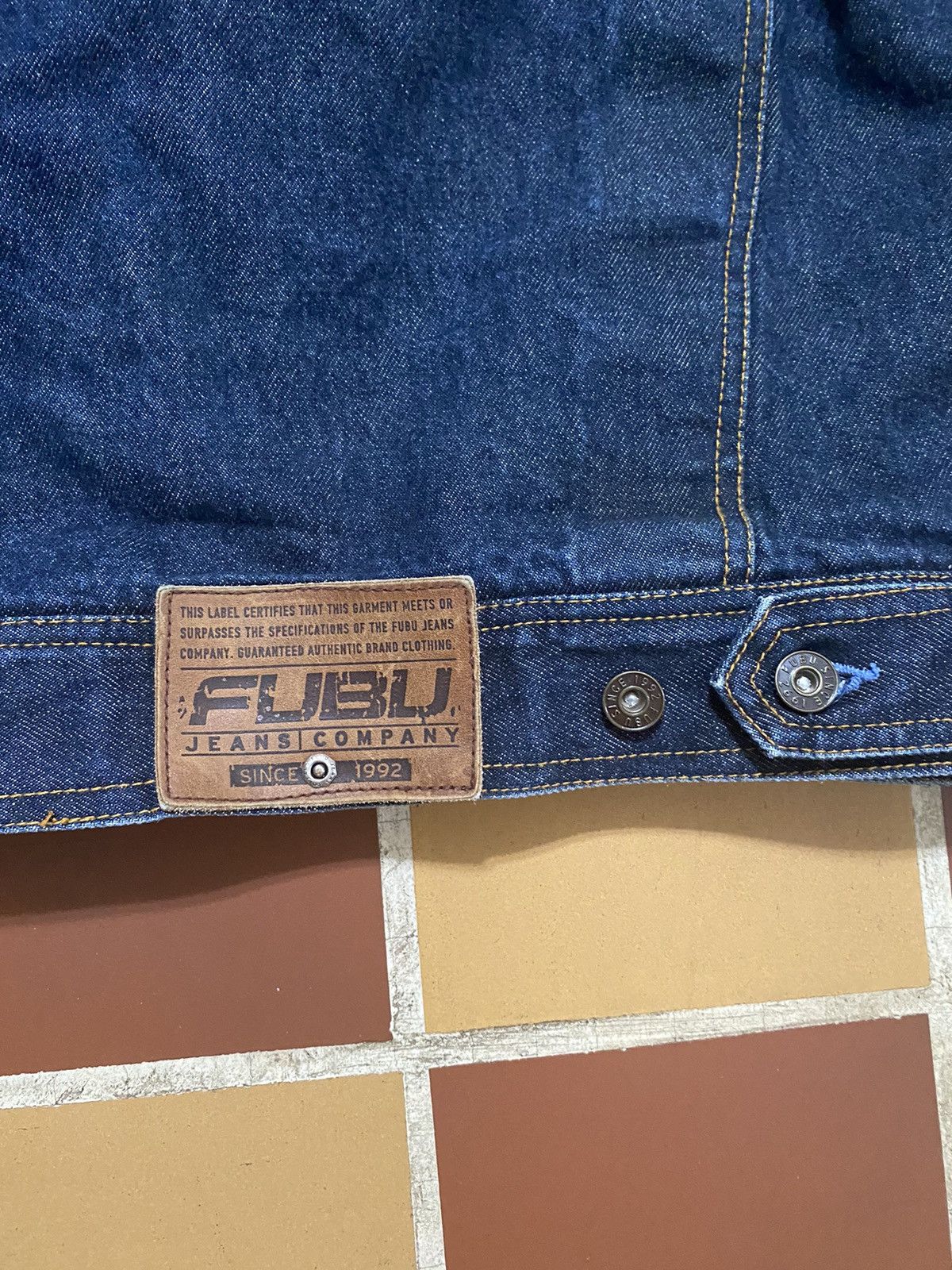 Fubu × Vintage Vintage Y2K FUBU Denim Jacket Baggy 3XL Size US XXL / EU 58 / 5 - 9 Thumbnail
