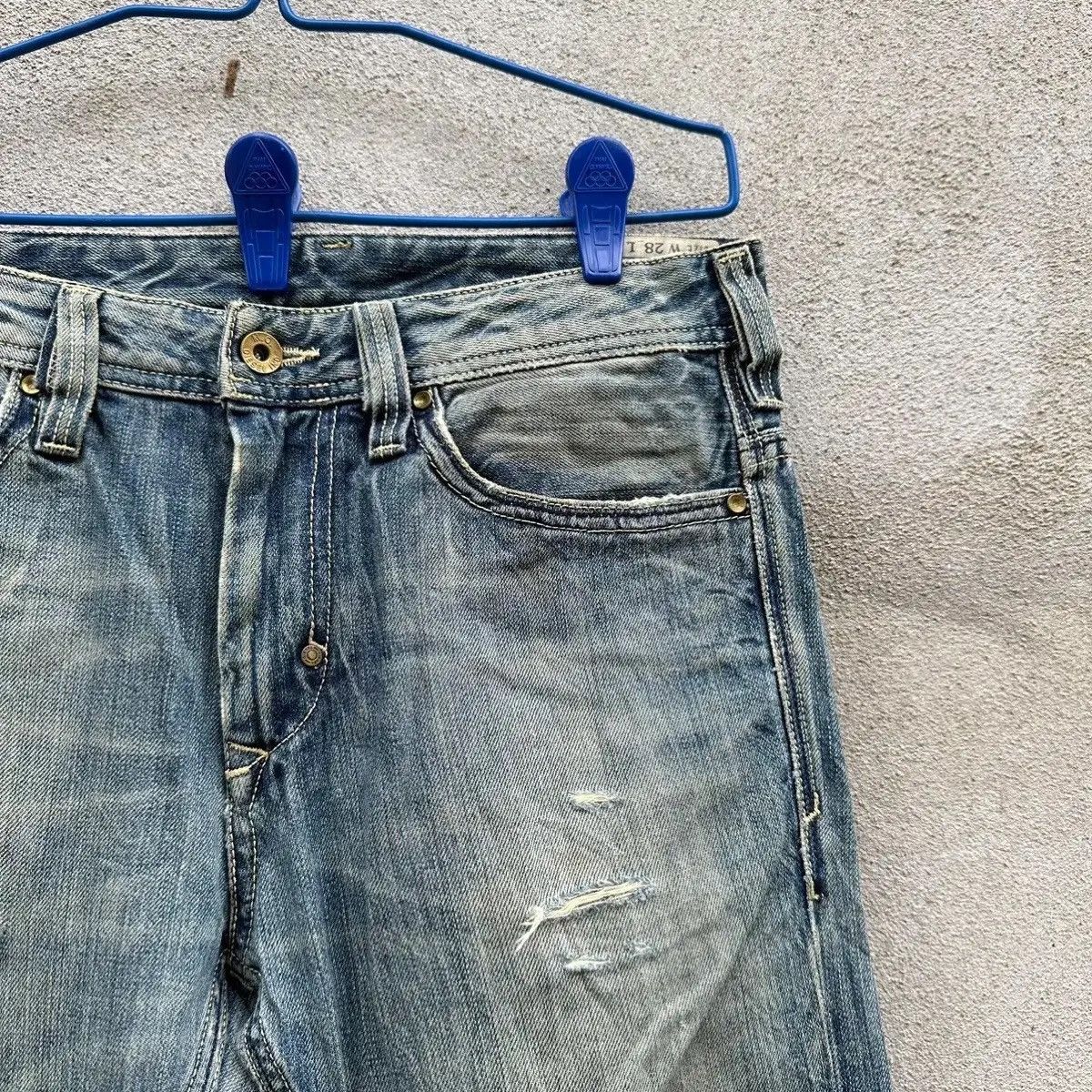 Vintage ‼️ THRASED 🔥 DIESEL THANAZ JEANS VINTAGE DENIM RIPPED PANTS Size US 30 / EU 46 - 4 Thumbnail