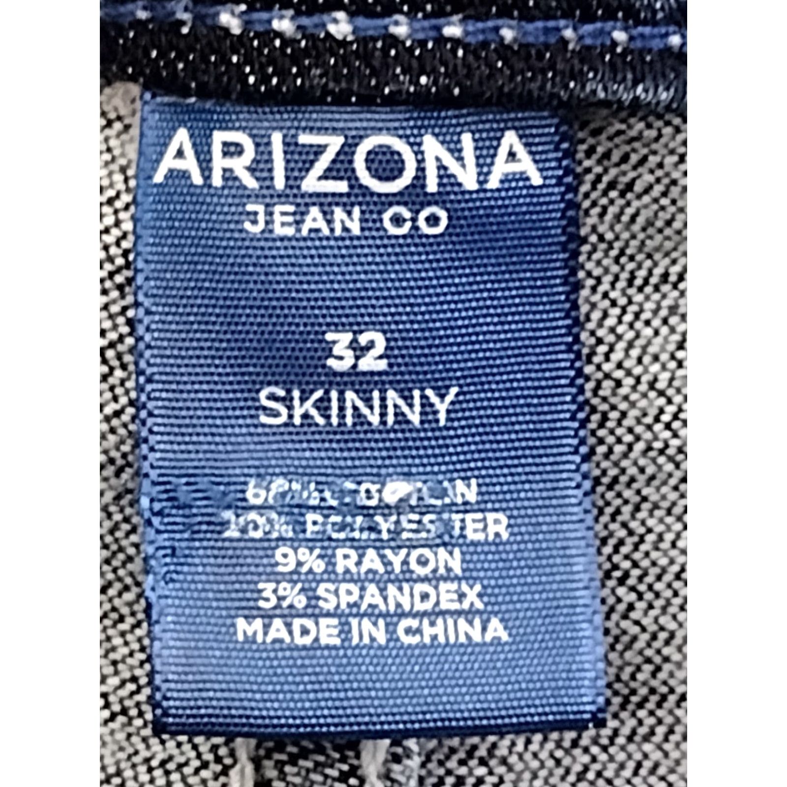 Vintage Arizona Jeans Skinny Jeans Dark Crackle Wash 32 Arizona Ultra Flex 360 Women's Ankle Zipper 5-Pocket Denim Folded with Zipper Whiskered Buttons Size 24" / US 00 / IT 34 - 5 Thumbnail