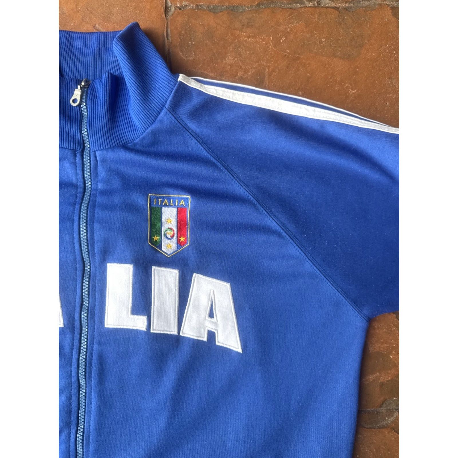 Vintage PSNY Track Jacket Soccer 2006 World Cup Italy Italia Futbol Blue Large Mens Regular Short Sleeve Full Zip Pockets Easy Care Size US L / EU 52-54 / 3 - 4 Thumbnail