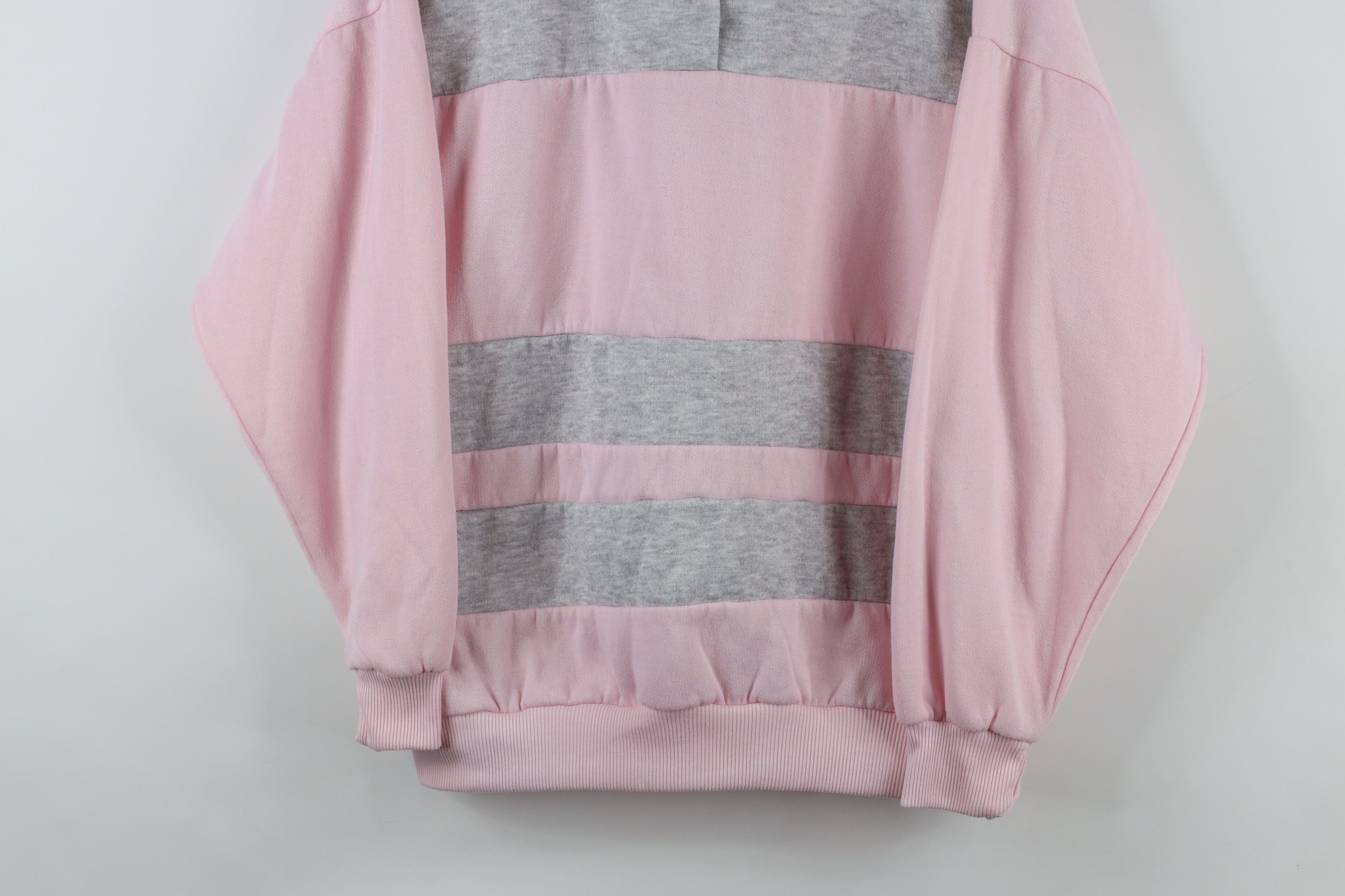 Vintage Vintage 90s Streetwear Block Pullover Henley Sweatshirt Size 3XL / US 20-22 - 3 Thumbnail