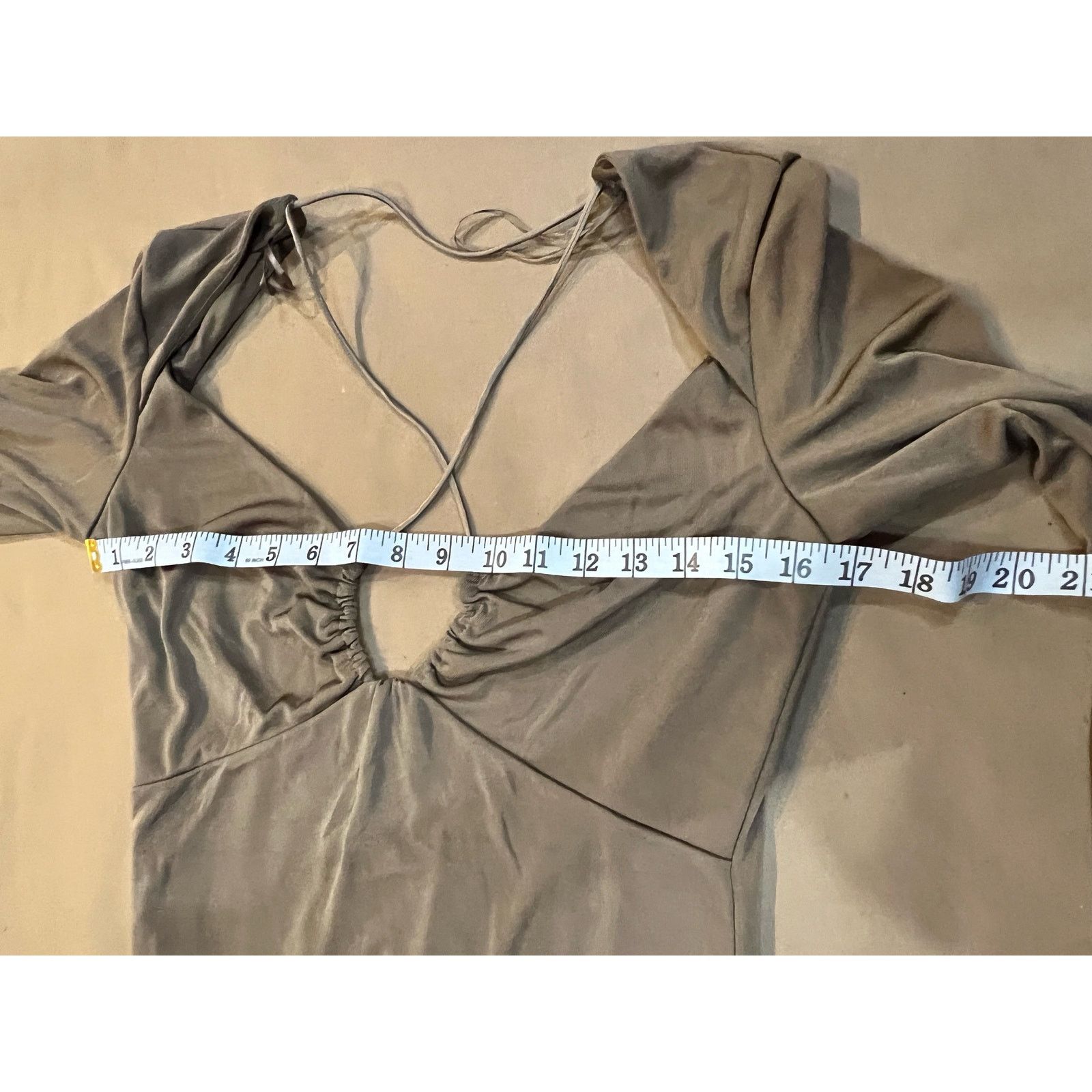 Jason Wu Jason Wu V-Neck Midi Length Dress Medium NWT Beige Size M / US 6-8 / IT 42-44 - 6 Thumbnail