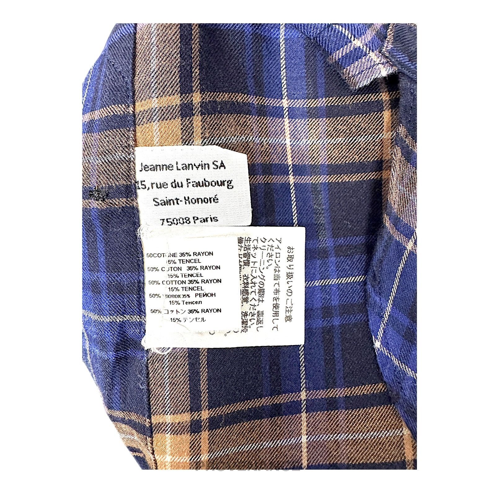 Lanvin 🔴 Lanvin Patchwork Flannel Shirt - Multicolor Plaid 37 14.5 Size US XS / EU 42 / 0 - 9 Thumbnail
