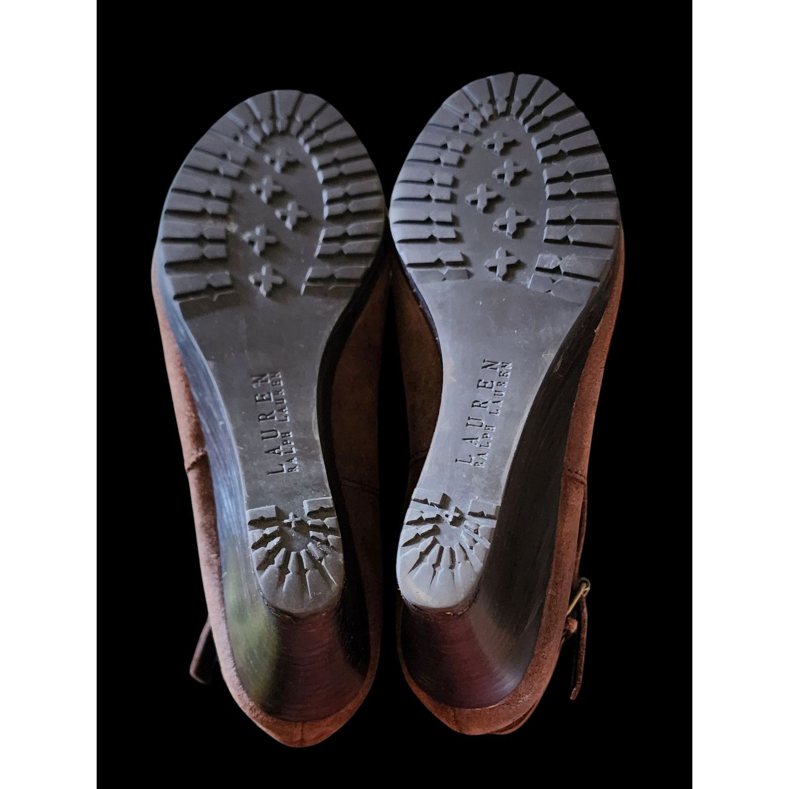 Ralph Lauren Ralph Lauren Yasline Brown Suede Wedge Booties size 7.5B Size US 7.5 / IT 37.5 - 3 Thumbnail