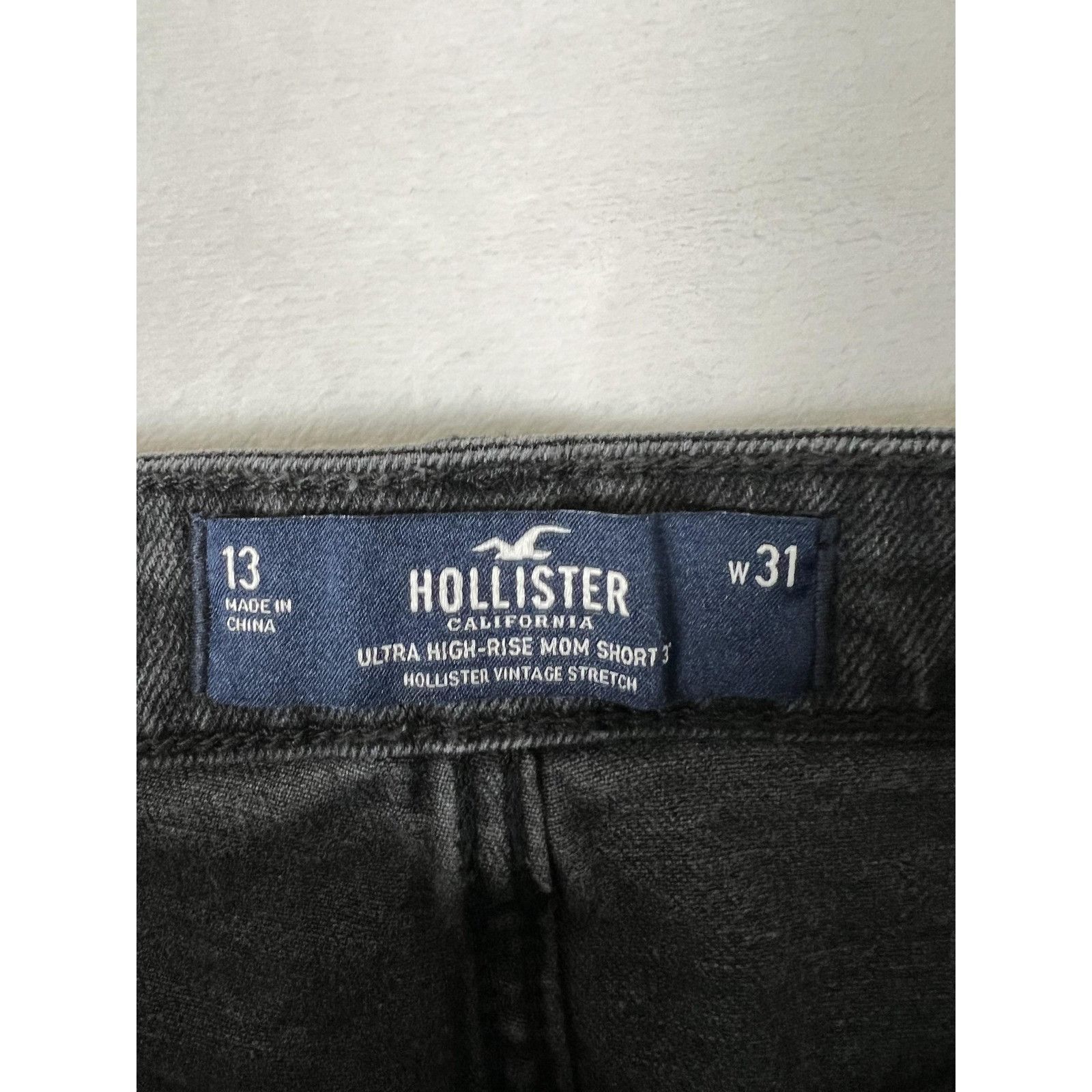 Hollister Hollister Shorts Womens 13 W31 Black High Rise Mom Fringe H Size 31" - 2 Thumbnail