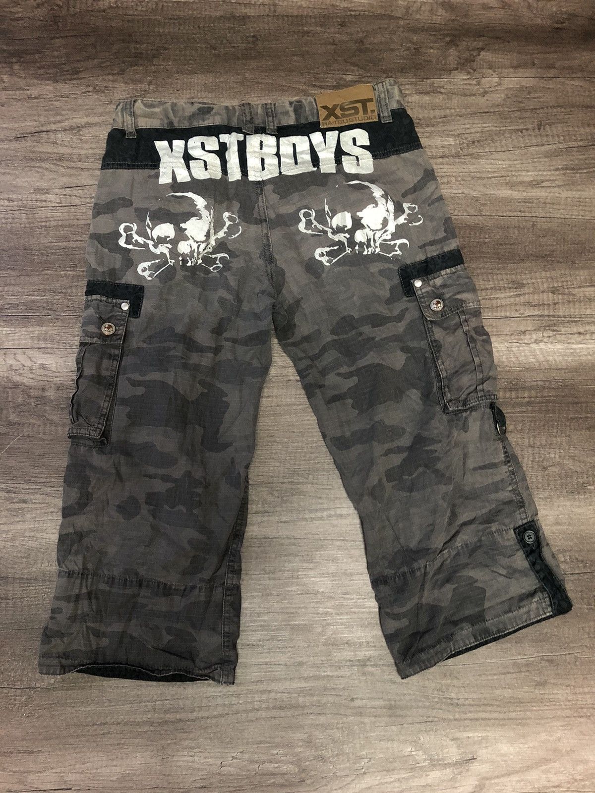 Designer × Japanese Brand BA-TSU STUDIO SKULL DESIGN CAMO SHORT PANTS Size US 30 / EU 46 - 6 Thumbnail