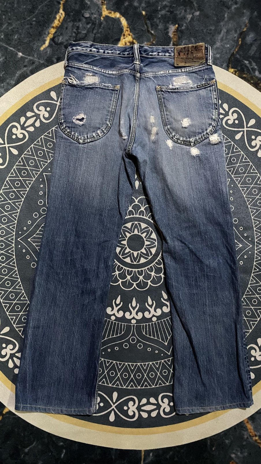 Blue Blue Japan Distressed Blue Blue King Of The Blue Jeans Size US 30 / EU 46 - 2 Thumbnail