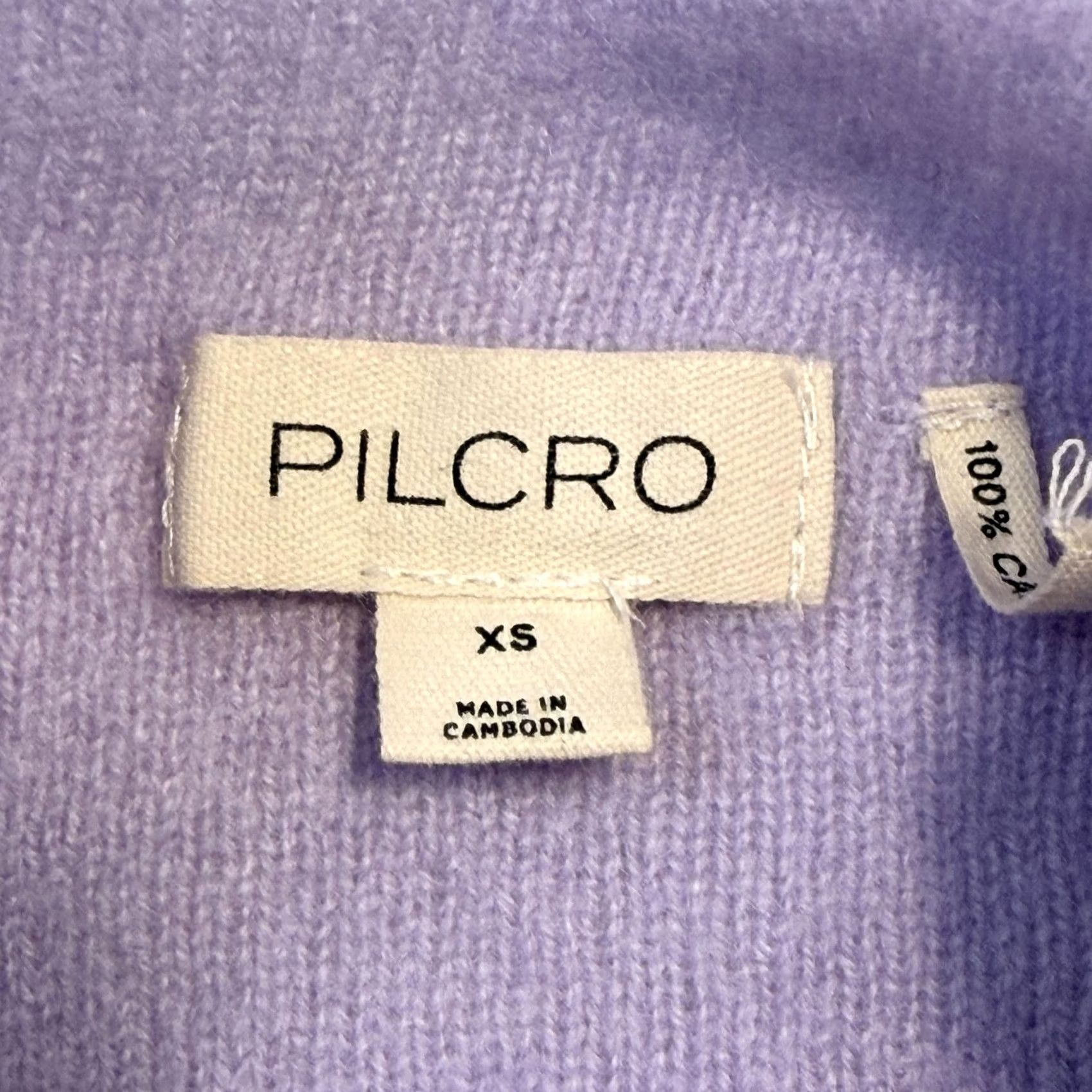 Vintage Pilcro XS Purple Mock Neck Cropped Pullover Sweater Womens Cashmere Long Sleeve Size XS / US 0-2 / IT 36-38 - 7 Thumbnail
