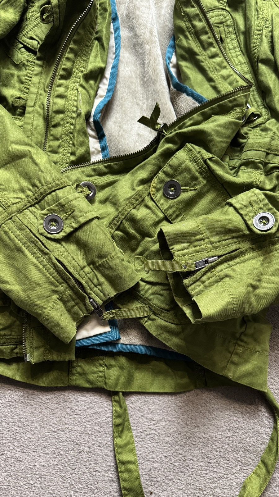 Japanese Brand Military Vintage Faded Fur Hood Jacket y2k Goa LGB Dsquared2 Size US M / EU 48-50 / 2 - 7 Thumbnail