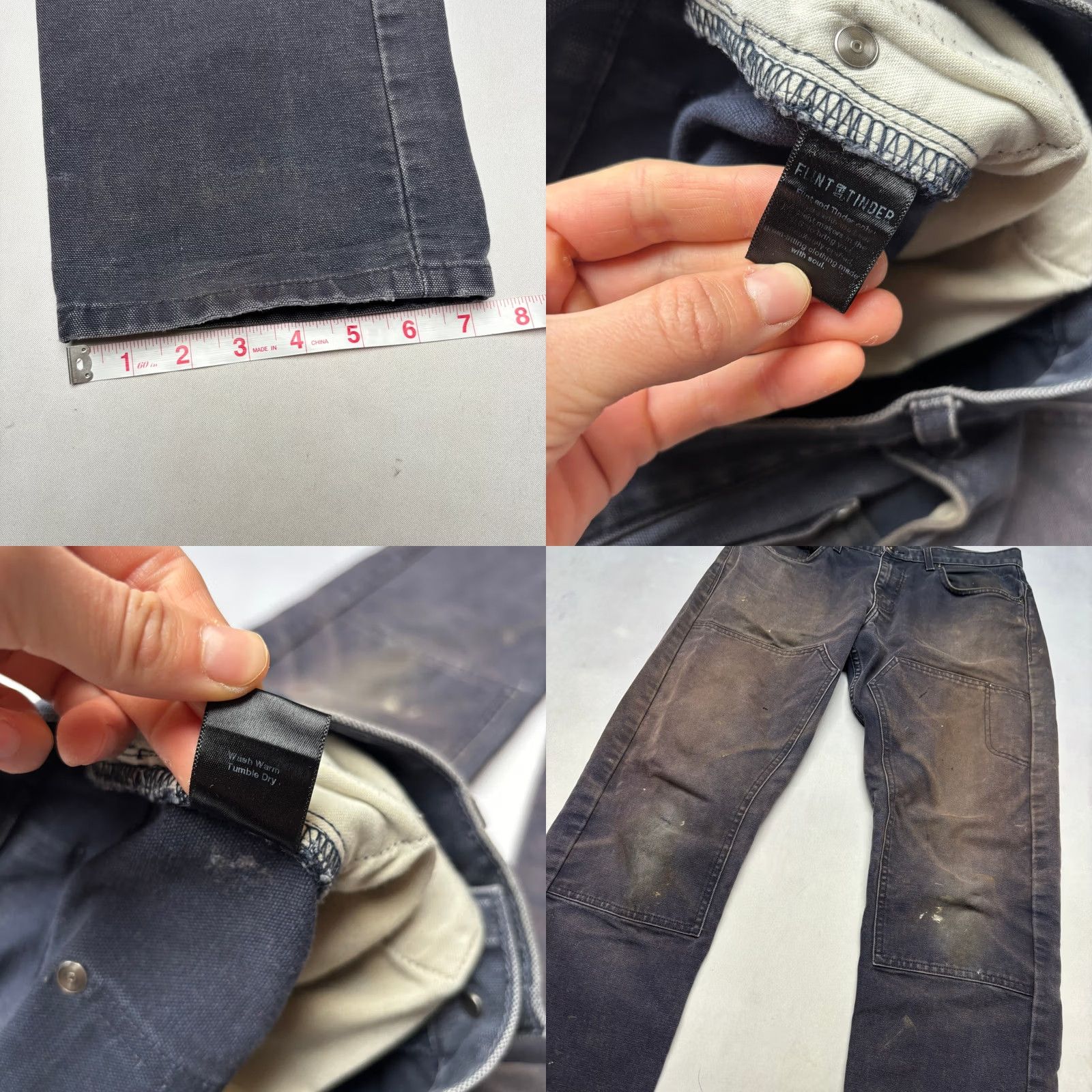 Flint And Tinder Flint and Tinder Workwear Pants Men's 33x31.5 Double Knee Faded Canvas Size US 33 - 8 Thumbnail