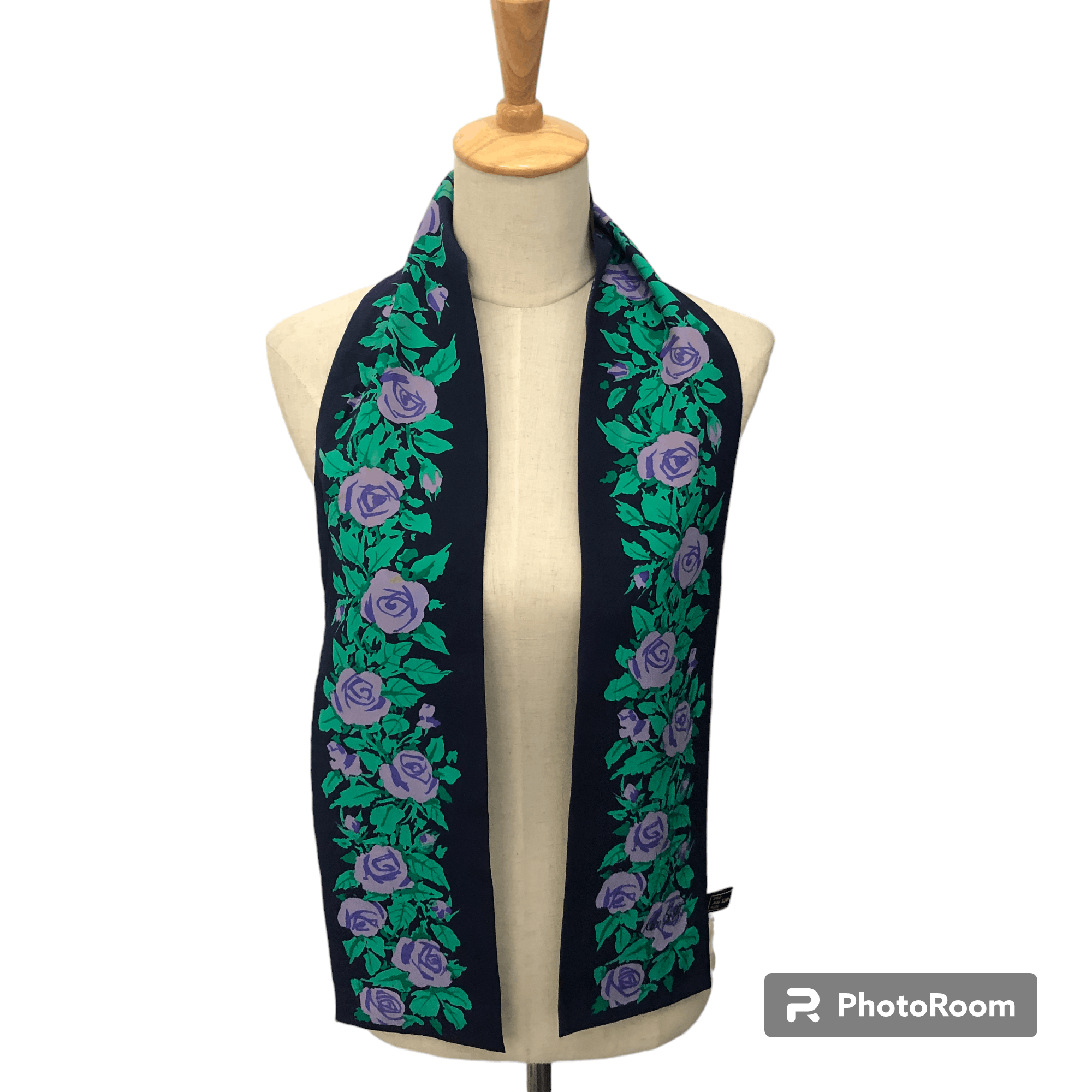 Vintage Ken Scott Floral Silk Scarf Muffler Stole Stratos M295 Size ONE SIZE - 1 Thumbnail