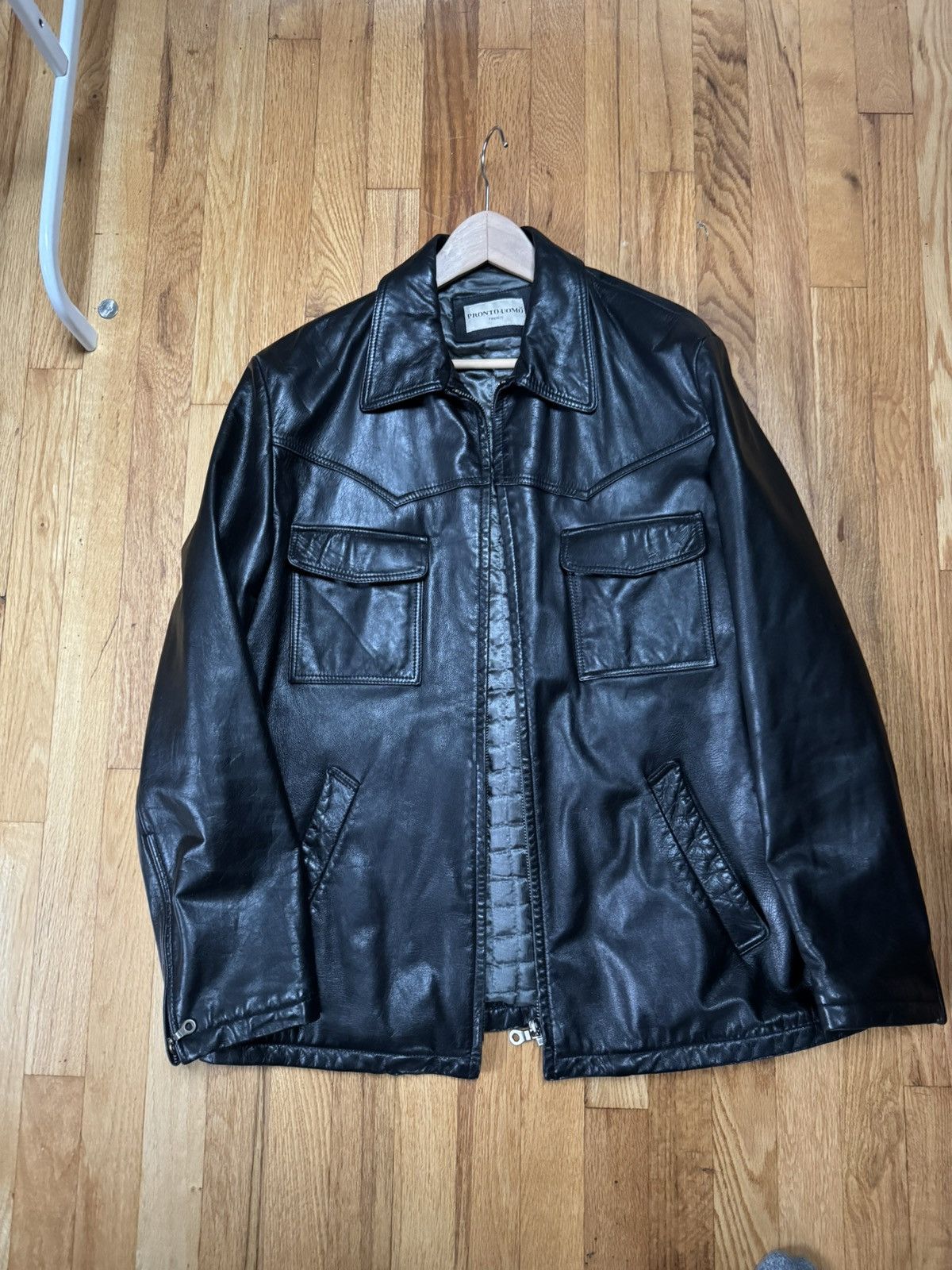Pronto Uomo Pronto Uomo Leather Jacket Size US M / EU 48-50 / 2 - 3 Thumbnail