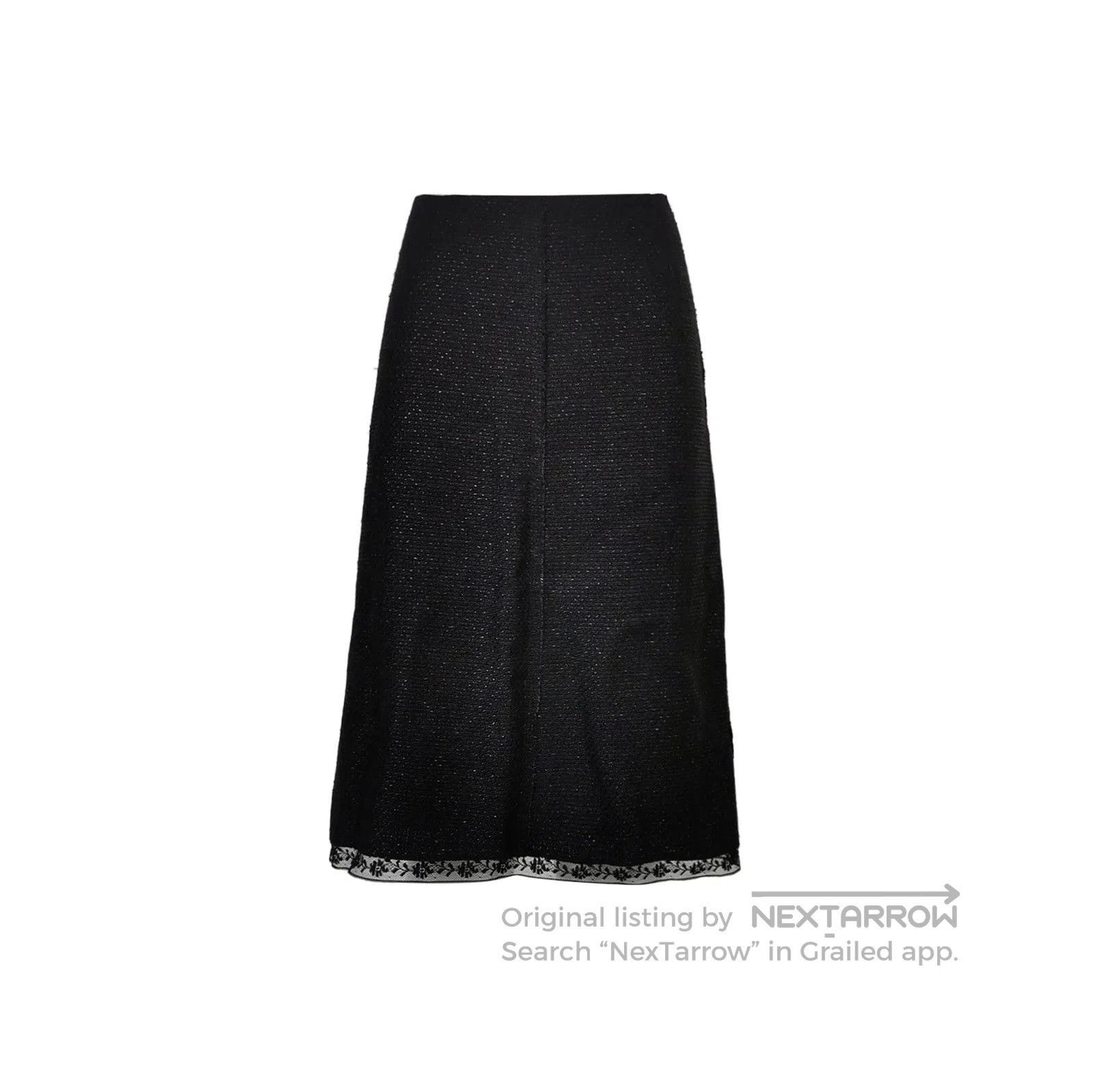 Prada Prada Black Silk Blend Midi Skirt Size 42 . Size 41" - 1 Thumbnail