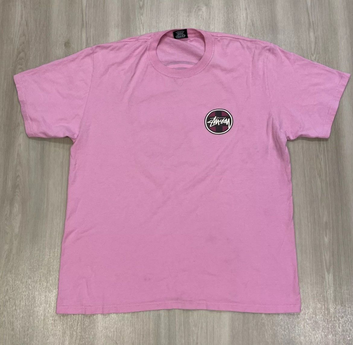 Stussy × Vintage Vintage Y2K Pink Big Logo Stussy Shirt Mens Large Size US L / EU 52-54 / 3 - 3 Thumbnail