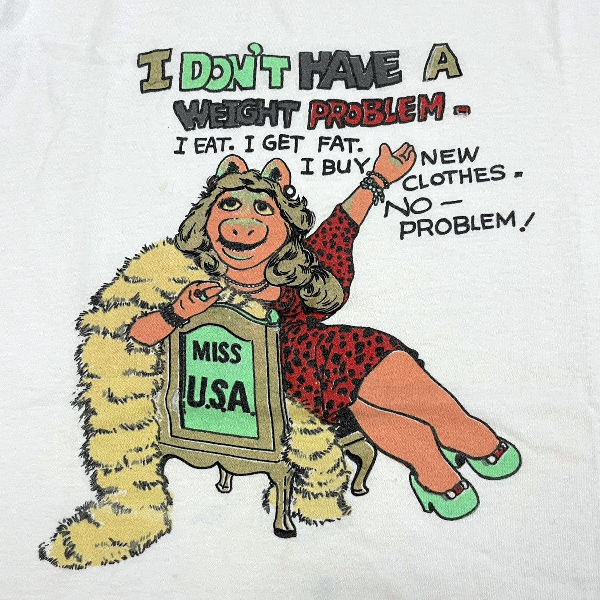 Vintage Vintage 80's "Miss Piggy" Hanes Tee Size US L / EU 52-54 / 3 - 7 Thumbnail