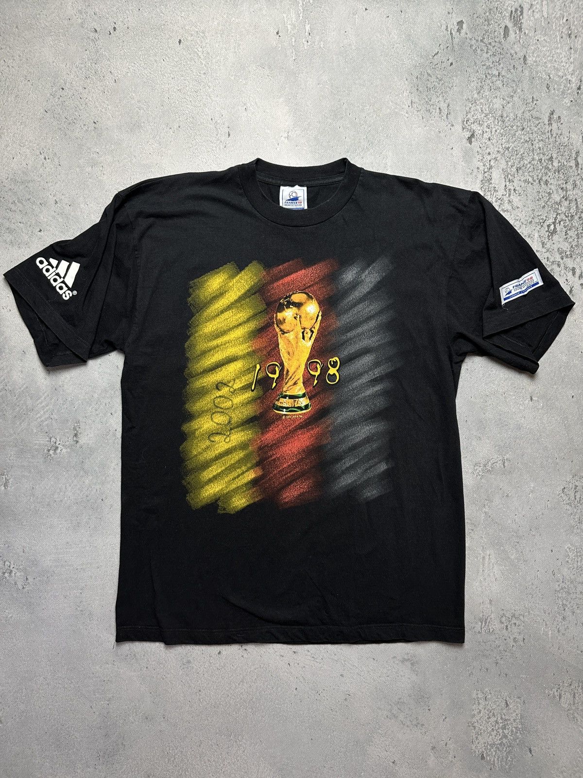 Adidas Adidas France Coupe Du Monde World Cup 1998 Vintage T-shirt Size US L / EU 52-54 / 3 - 2 Thumbnail