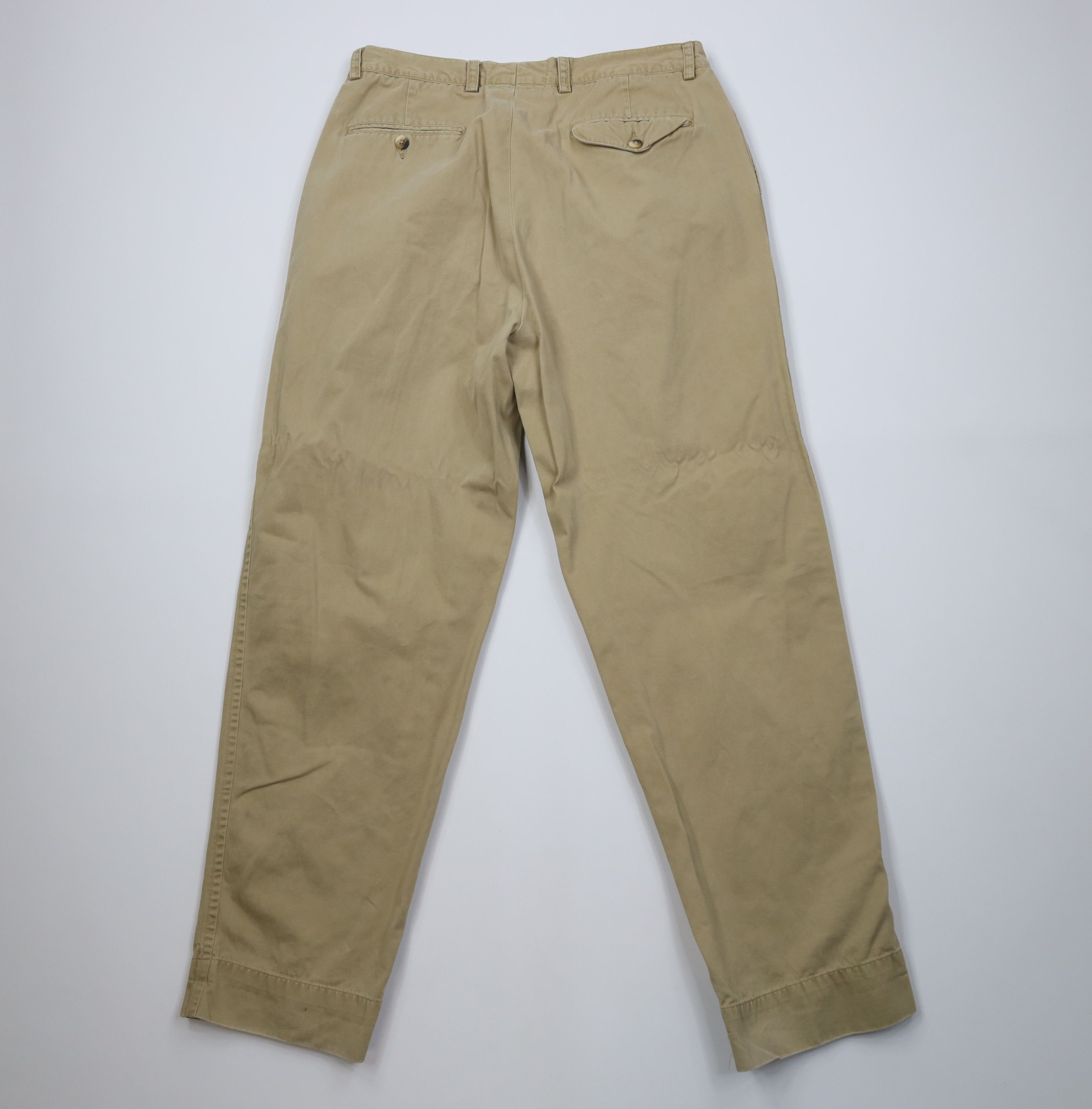 Nautica Vintage 90s Nautica Baggy Pleated Chino Pants Trousers Beige Size US 34 / EU 50 - 10 Thumbnail