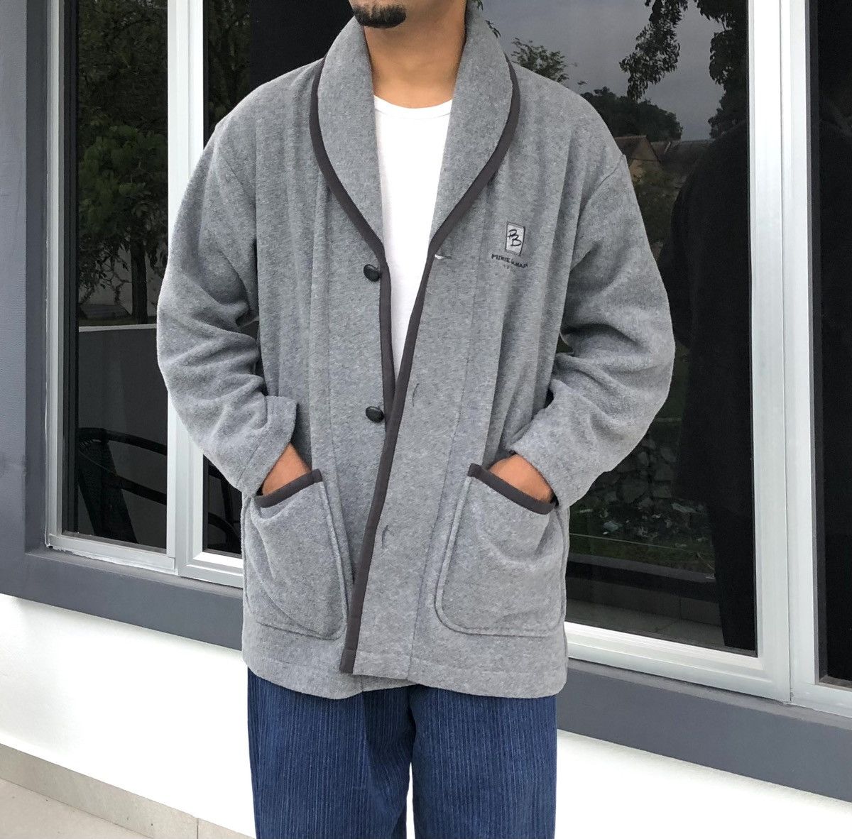 Pierre Balmain Pierre Balmain Paris Men Fleece Cardigan Casual Jacket Size US M / EU 48-50 / 2 - 2 Thumbnail