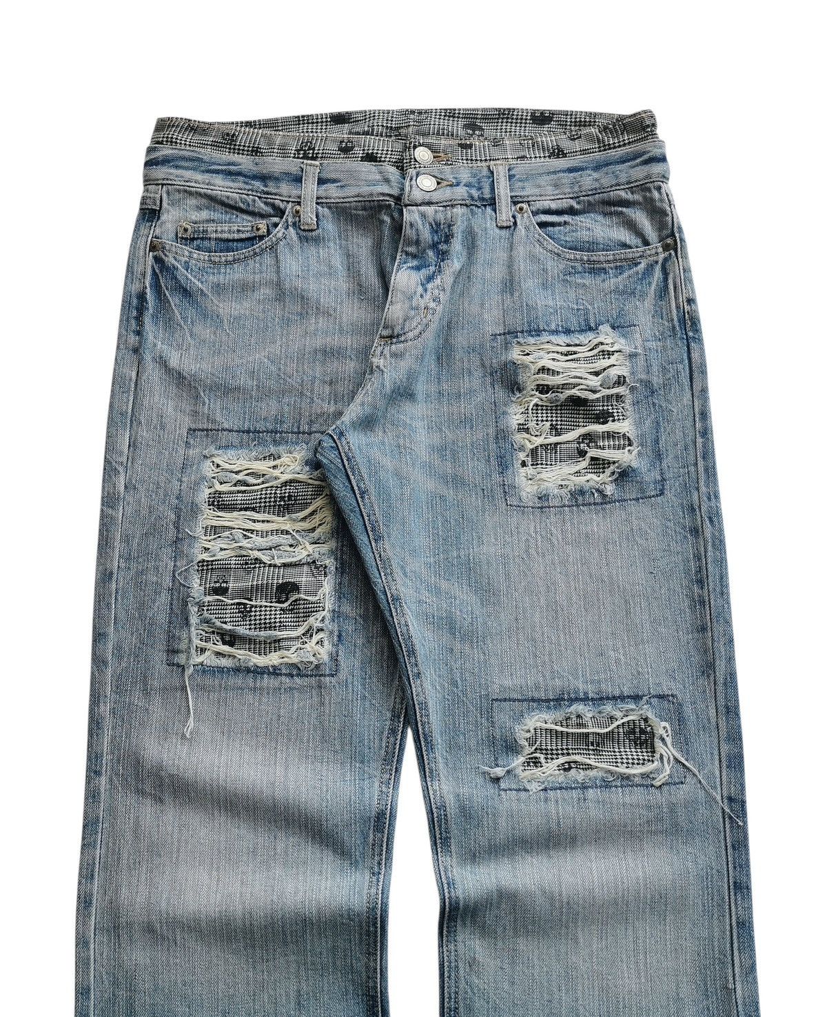 Kapital Vintage Avantgarde Distressed Patchwork Jeans Y2K 32x30 Size US 32 / EU 48 - 6 Thumbnail