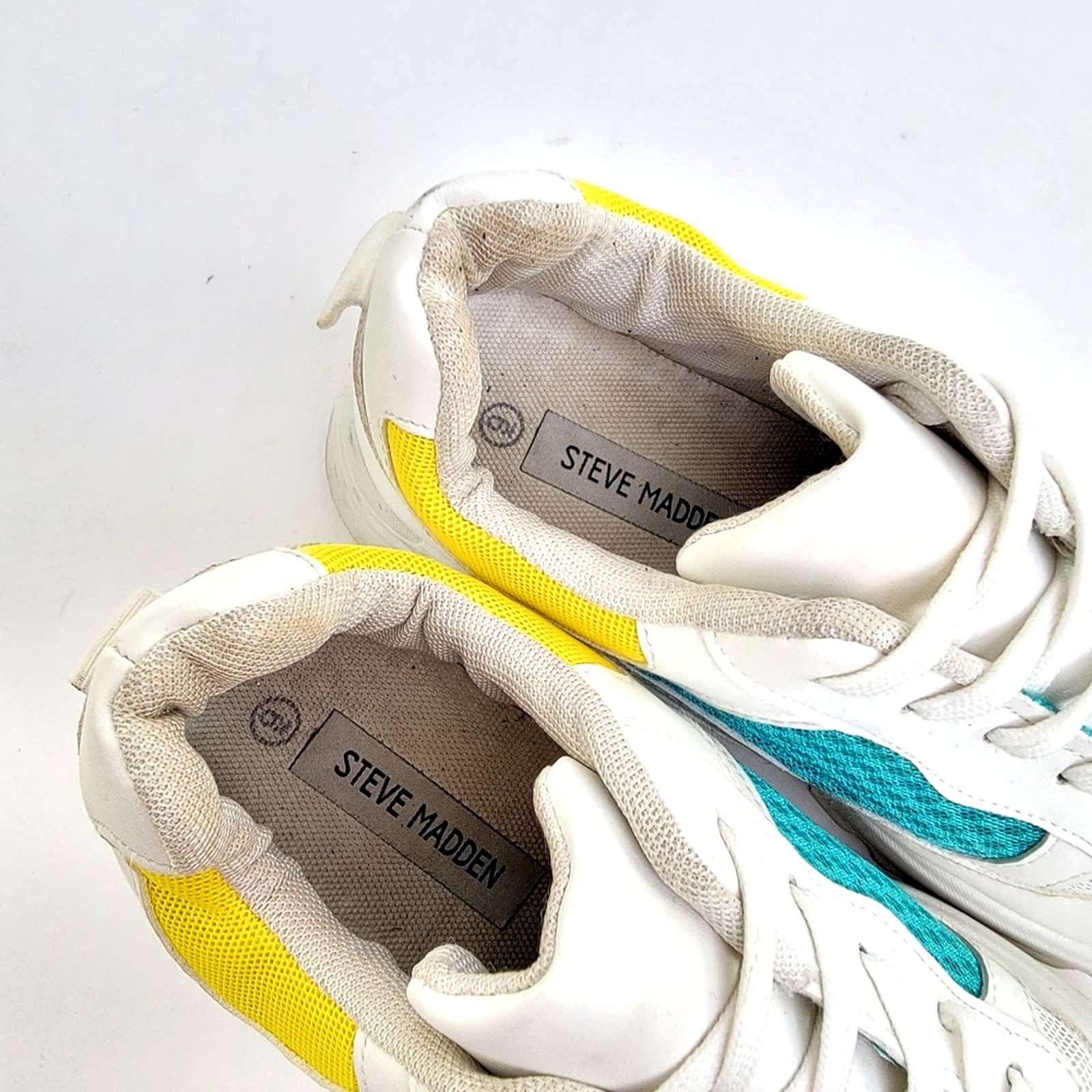 Steve Madden Steve Madde White Pastel Chunky Platform Lug Bottom Sneakers Size US 9 / IT 39 - 9 Thumbnail