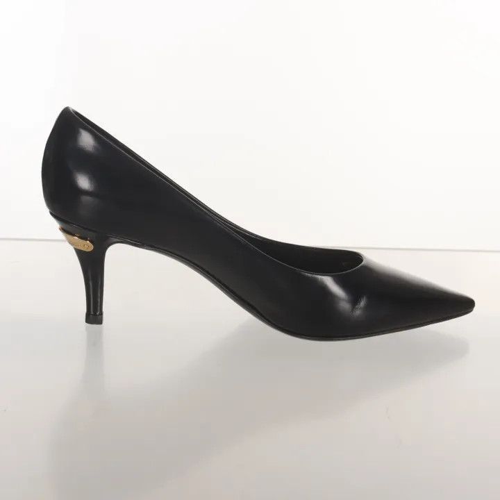 Louis Vuitton Louis Vuitton Black Leather Pointed High Heels -2508 Size US 6 / IT 36 - 3 Thumbnail
