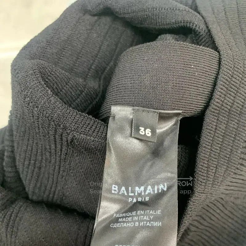 Balmain Balmain Black Cotton Long Sleeve Dress . Size S / US 4 / IT 40 - 6 Thumbnail