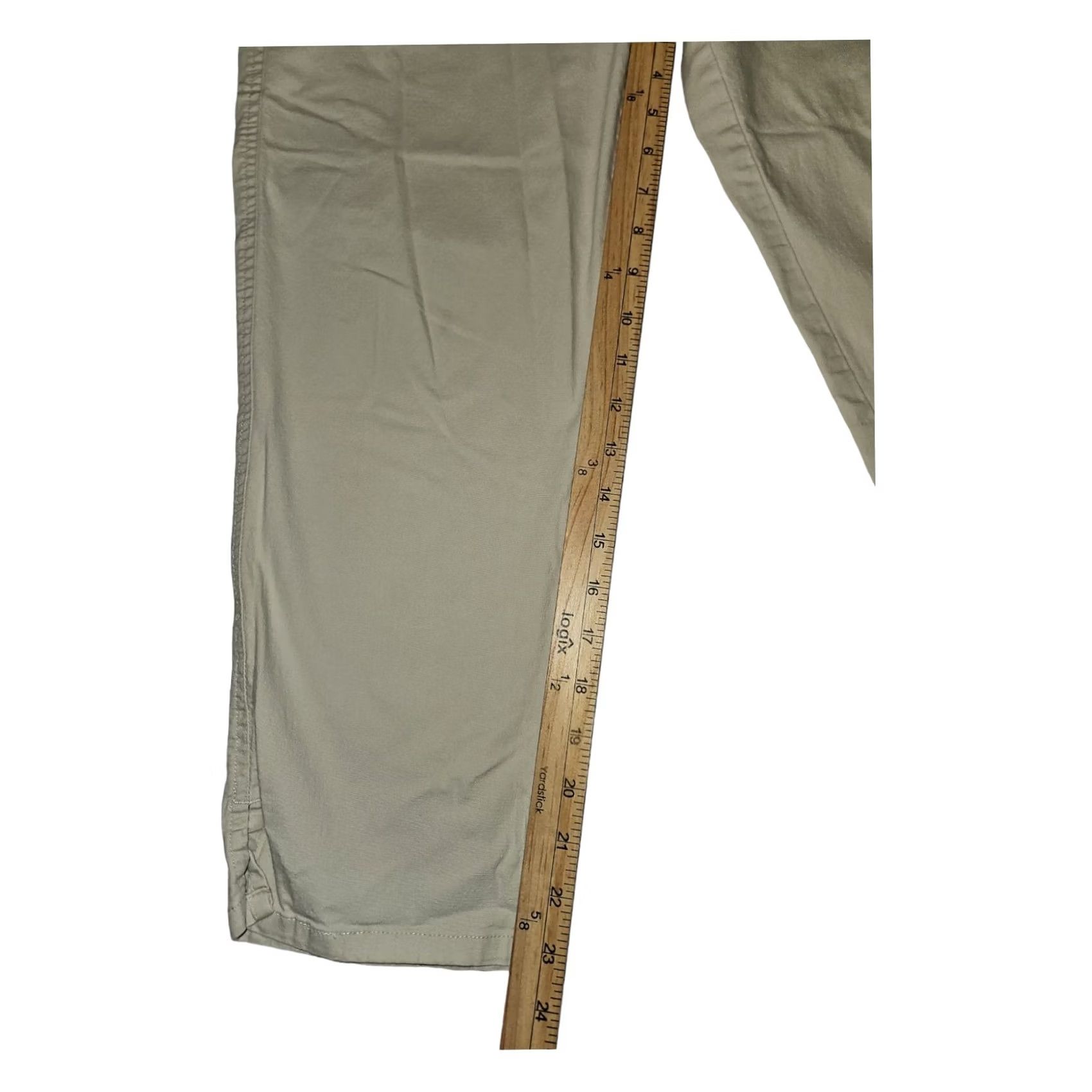 Calvin Klein VINTAGE Calvin Klein Jeans Capris Women 12 High Rise Cream Stretch Casual Classic Size 34" / US 12 / IT 48 - 4 Thumbnail