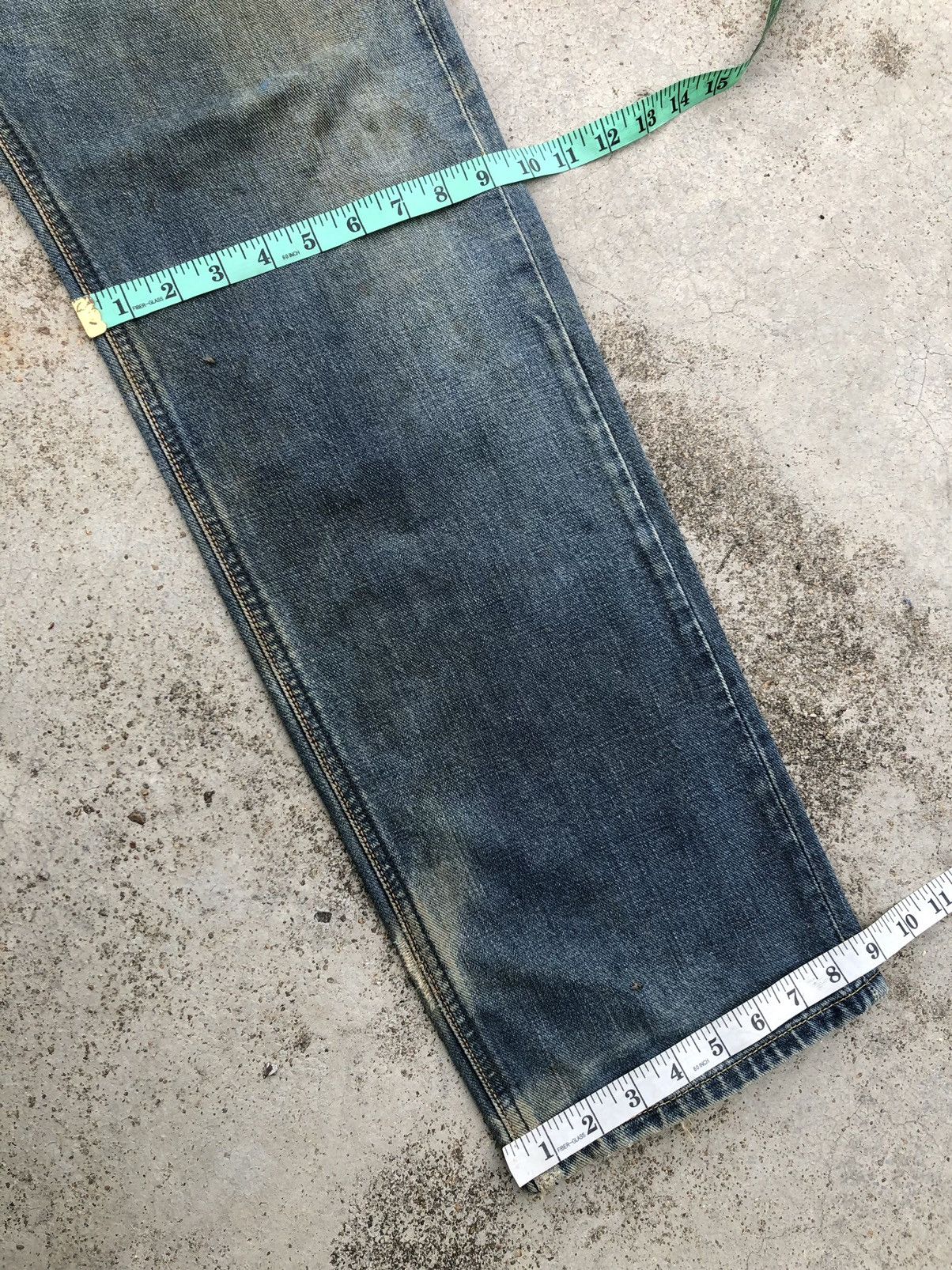 Lee WIDE LEG RUSTY BLUE VINTAGE SELVEDGE DENIM Size US 30 / EU 46 - 15 Thumbnail