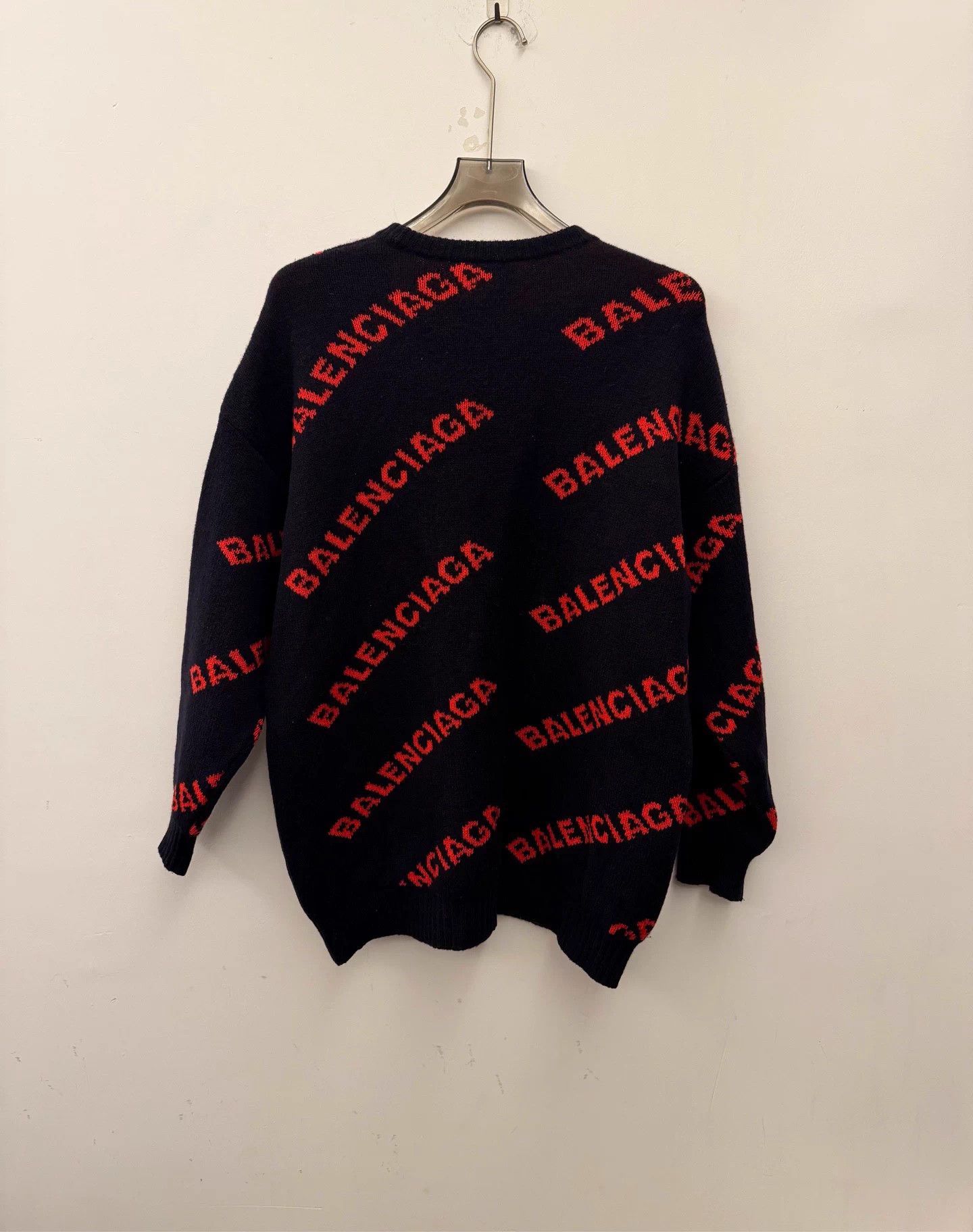 Balenciaga Balenciaga Red All-Over Print Sweater S Size US S / EU 44-46 / 1 - 3 Thumbnail
