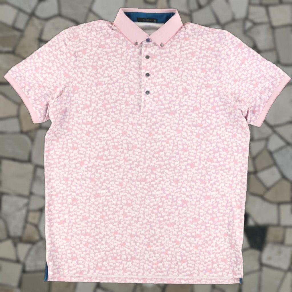Vintage Greyson Band of Sheep Polo Shirt Men XL Pink ShortSleeve All Over Print Polyester Shirt Size US XL / EU 56 / 4 - 1 Thumbnail