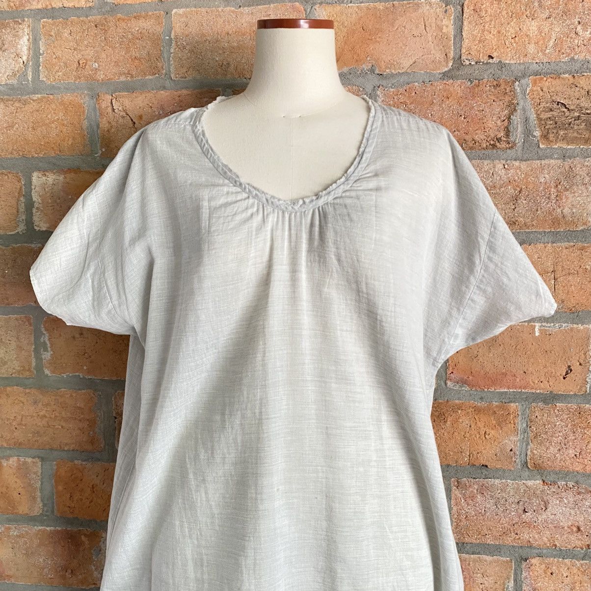Issey Miyake Plantation Light Gray Soft Casual Dress Size M / US 6-8 / IT 42-44 - 12 Thumbnail