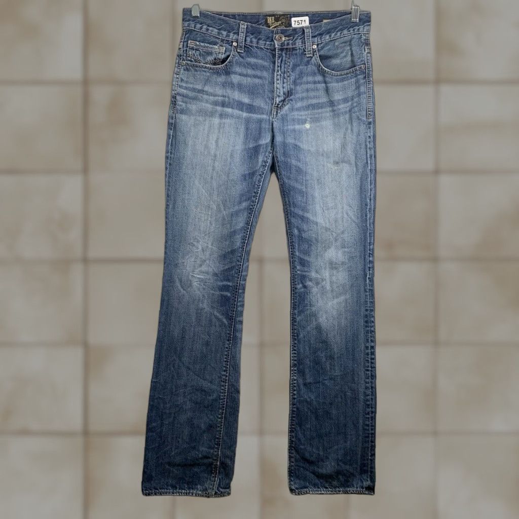 Vintage Buckle BKE Men's Jeans Straight Leg 33x35 Blue Denim Casual 80s 90s Rock Style Size US 30 / EU 46 - 1 Thumbnail