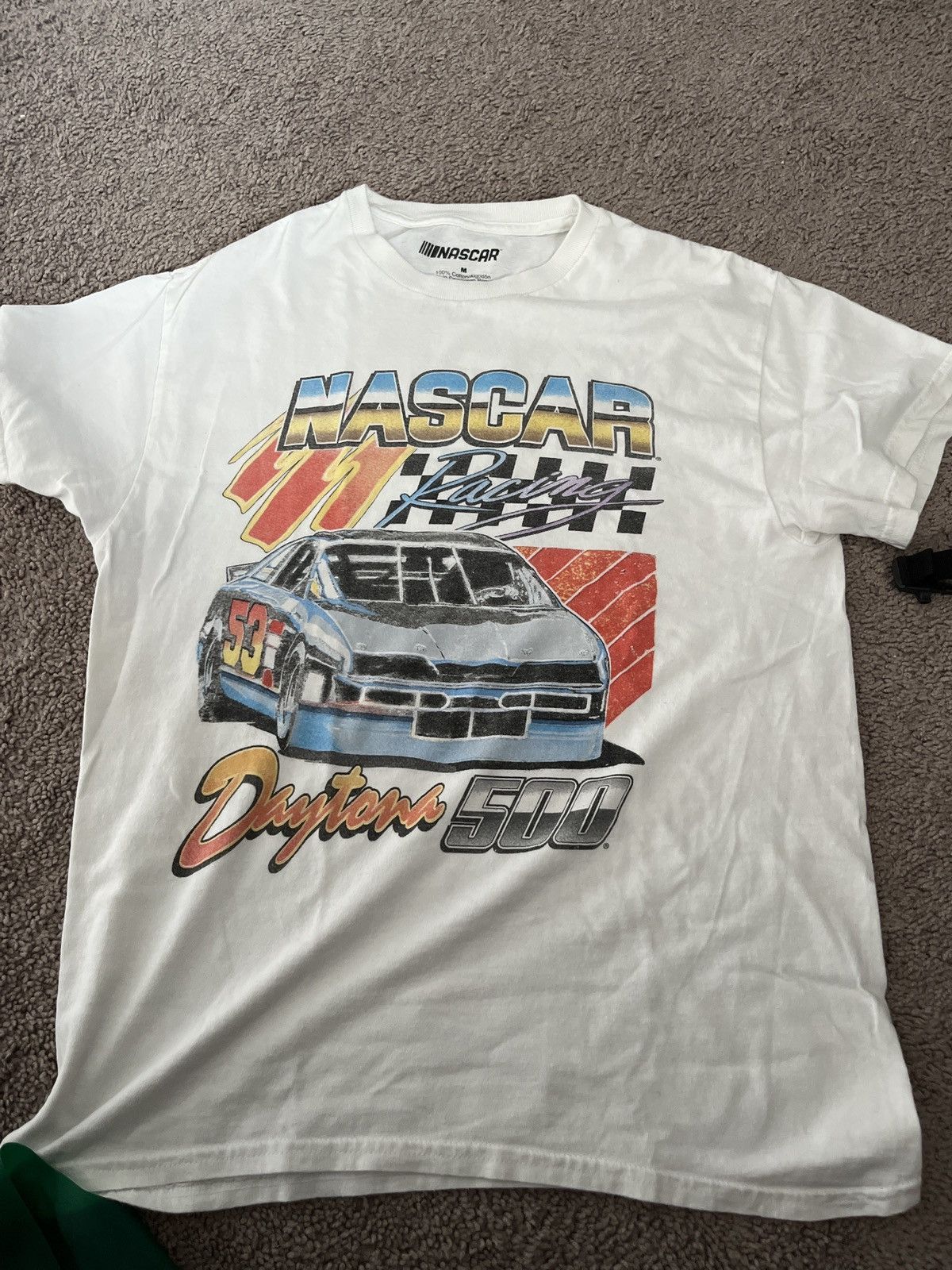 T-shirt Graphique Racing Save Alot 60 - Taille L, Blanc - Occasion Très Bon état
