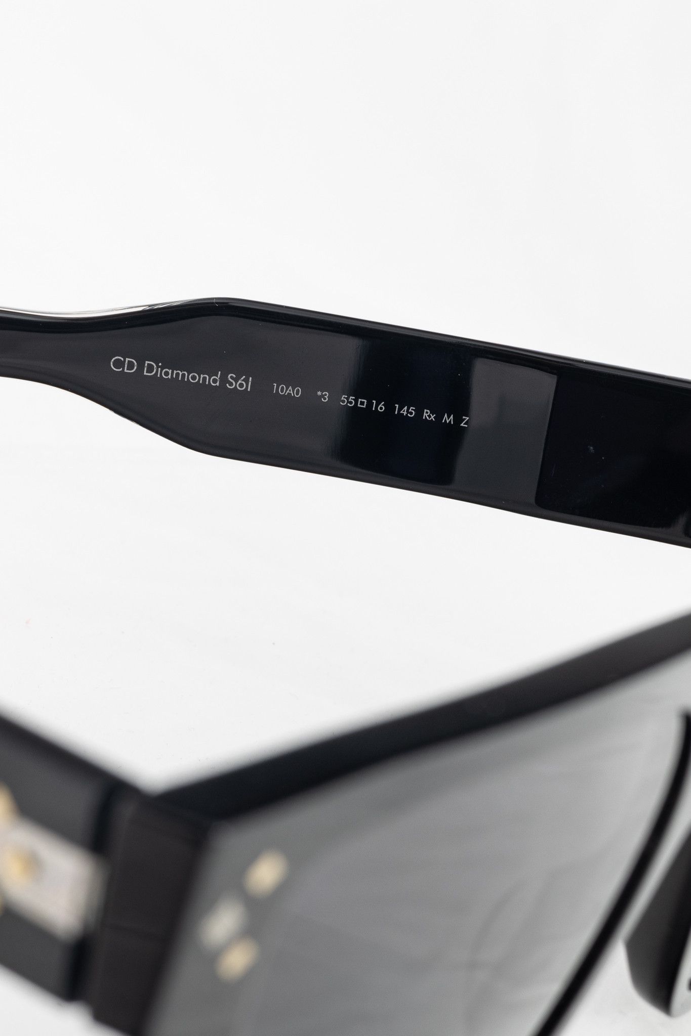 Dior Dior CD Diamond S6I Black Geometric Square Sunglasses Size ONE SIZE - 8 Thumbnail