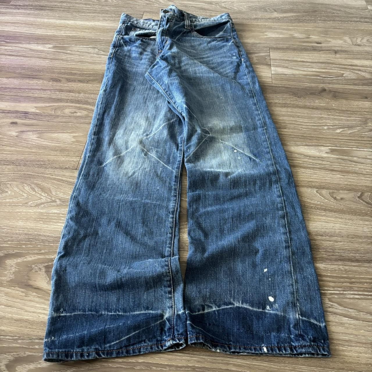 Vintage Crazy Vintage Y2K:2000s Grunge Medium Wash Skater Denim Jeans! 33x32 Size US 33 - 3 Thumbnail
