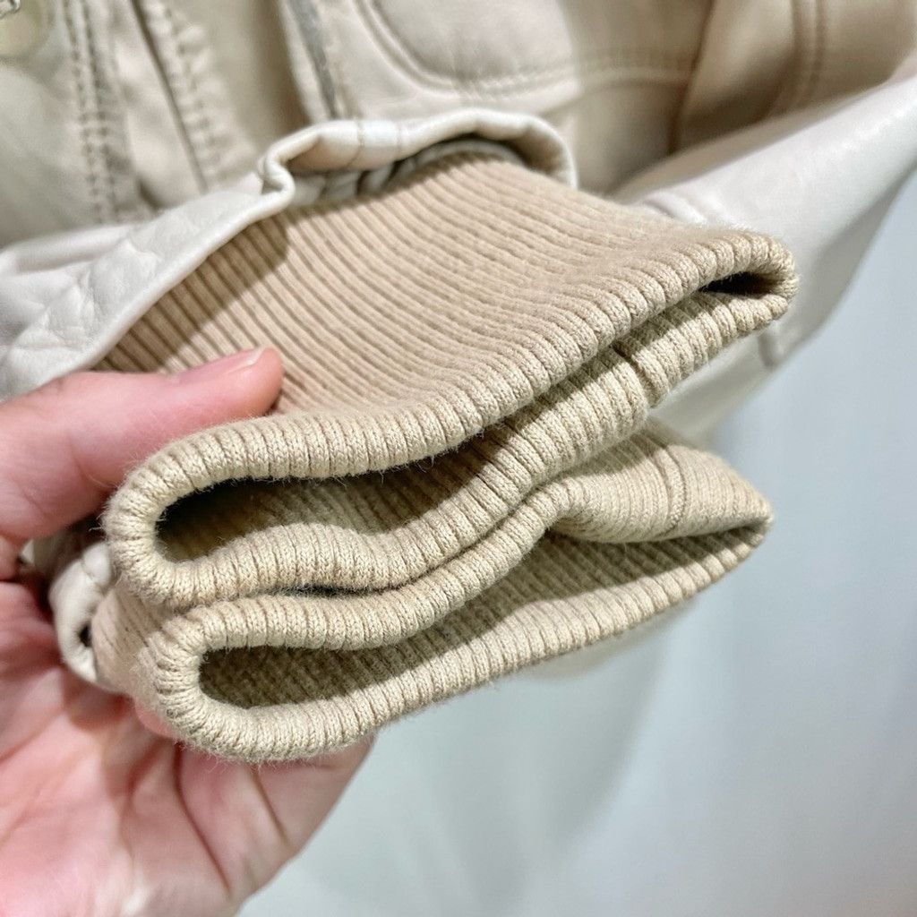 Other LINE the Label Cream Lamb Skin Leather Cropped Jacket Size M Size M / US 6-8 / IT 42-44 - 6 Thumbnail