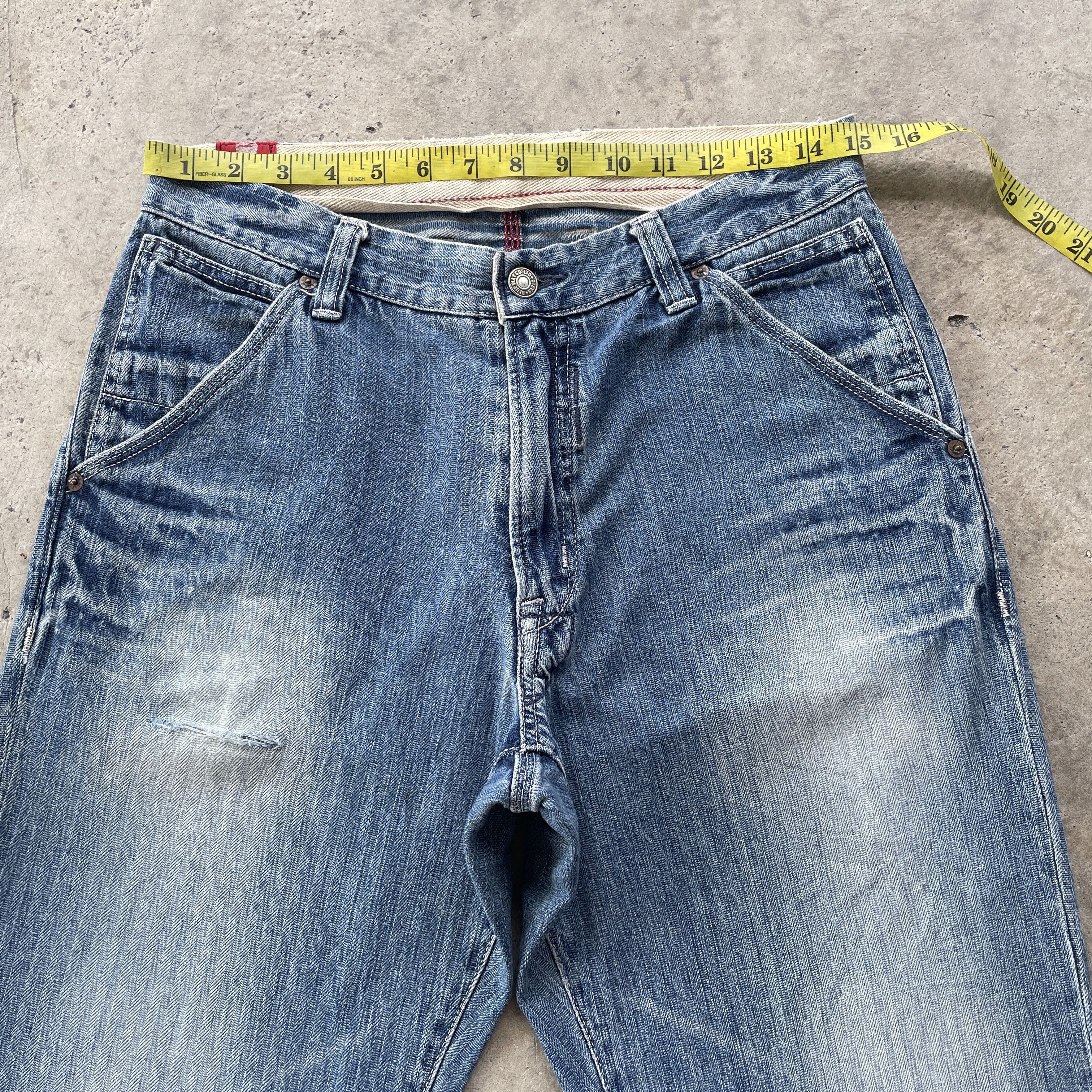 Japanese Brand VINTAGE JAPAN HBT FADED DENIM DISTRESSED JEANS PANTS W30 Size US 30 / EU 46 - 5 Thumbnail