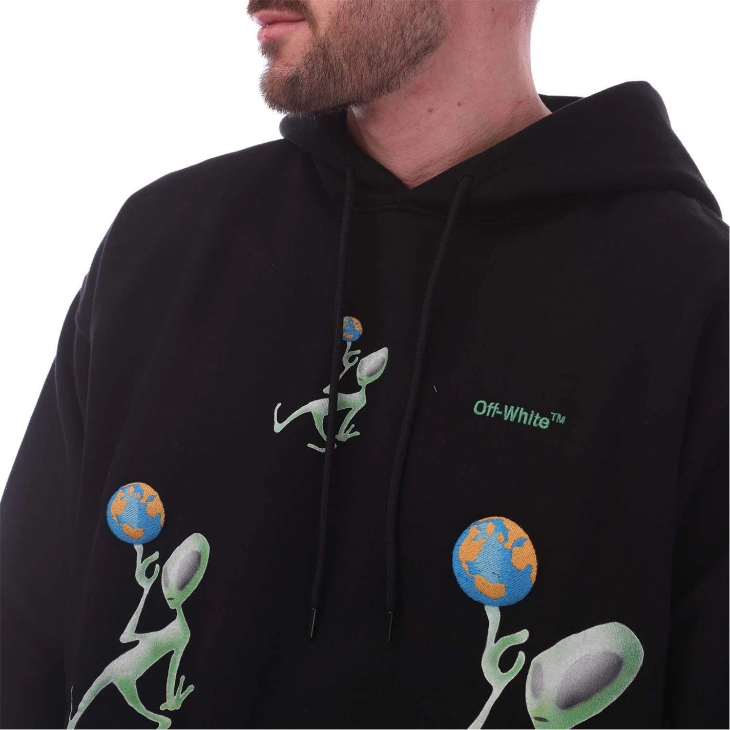 Off-White o1g2r1mq0226 Alien Arrow Skate Hoodie In Black Size US M / EU 48-50 / 2 - 2 Thumbnail