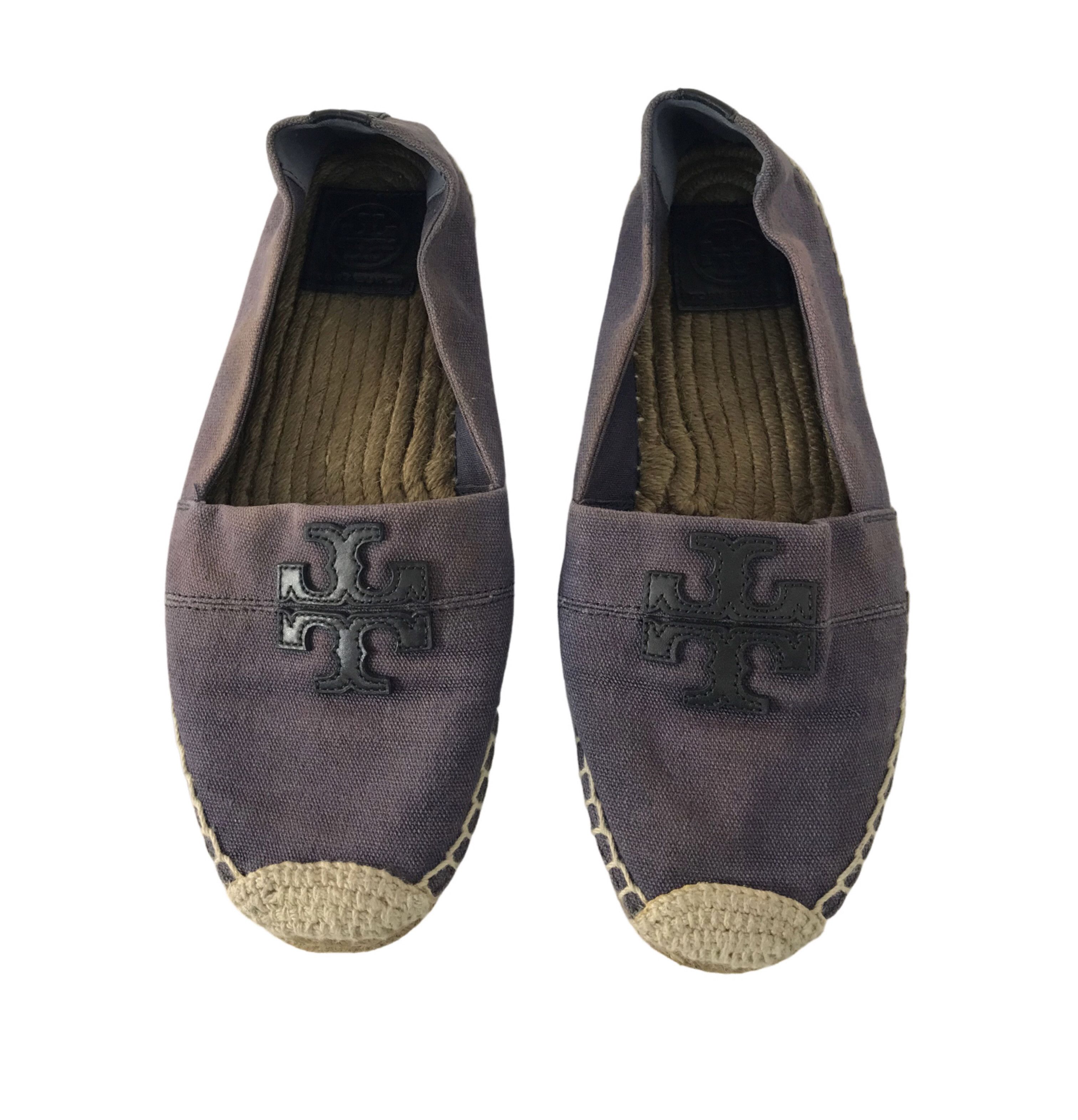 Tory Burch Tory Burch Canvas Patent Leather Logo Espadrille Flat Shoe Size US 9 / IT 39 - 2 Thumbnail