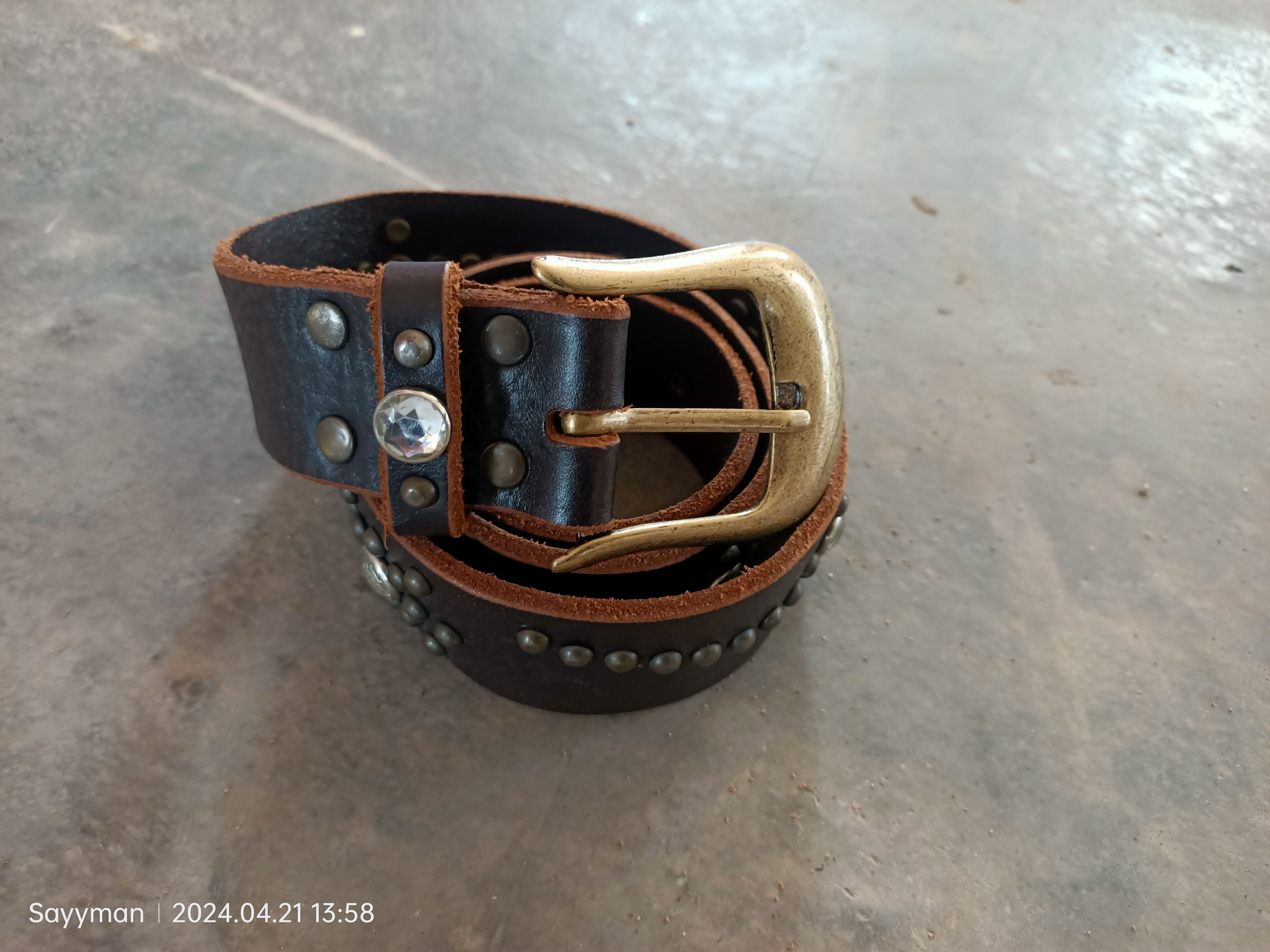 Hysteric Glamour × Japanese Brand Japan Studed jewel gemstones metal leather navajo disco belt Size ONE SIZE - 6 Thumbnail