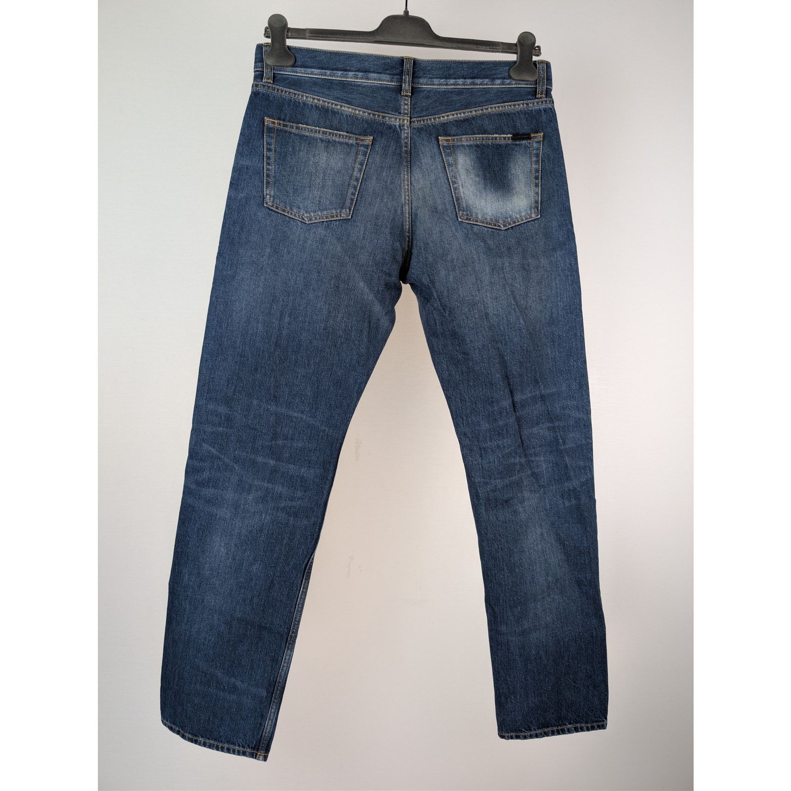 Saint Laurent Paris o1rshd1 Relaxed Straight Denim Jeans in Deauville Beach Blue Size US 36 / EU 52 - 9 Thumbnail