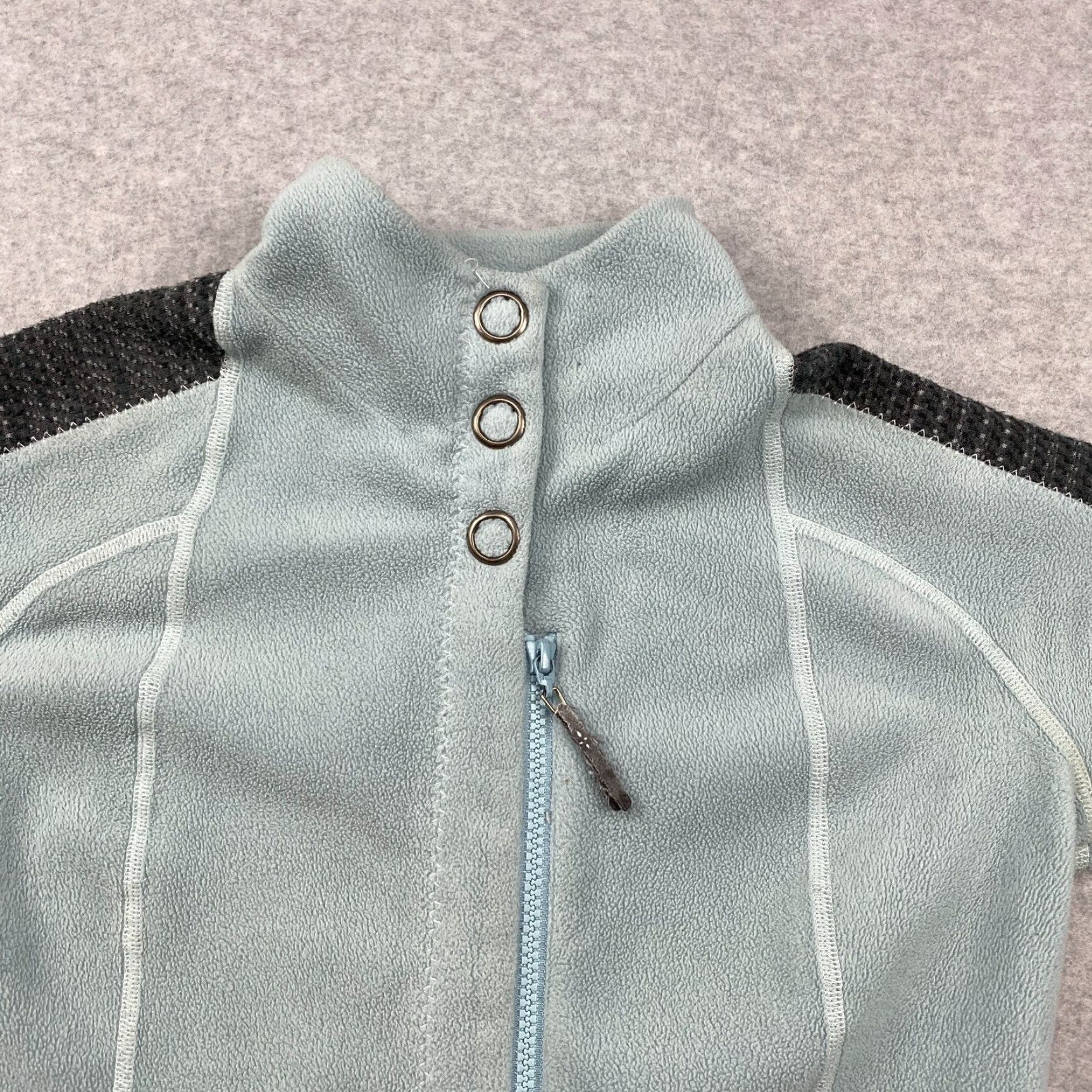 Prana prAna Full Zip Sweater Womens Small Blue Mock Neck Zip Pocket Fleece Button Zipper All Seasons Athleisure Size S / US 4 / IT 40 - 4 Thumbnail
