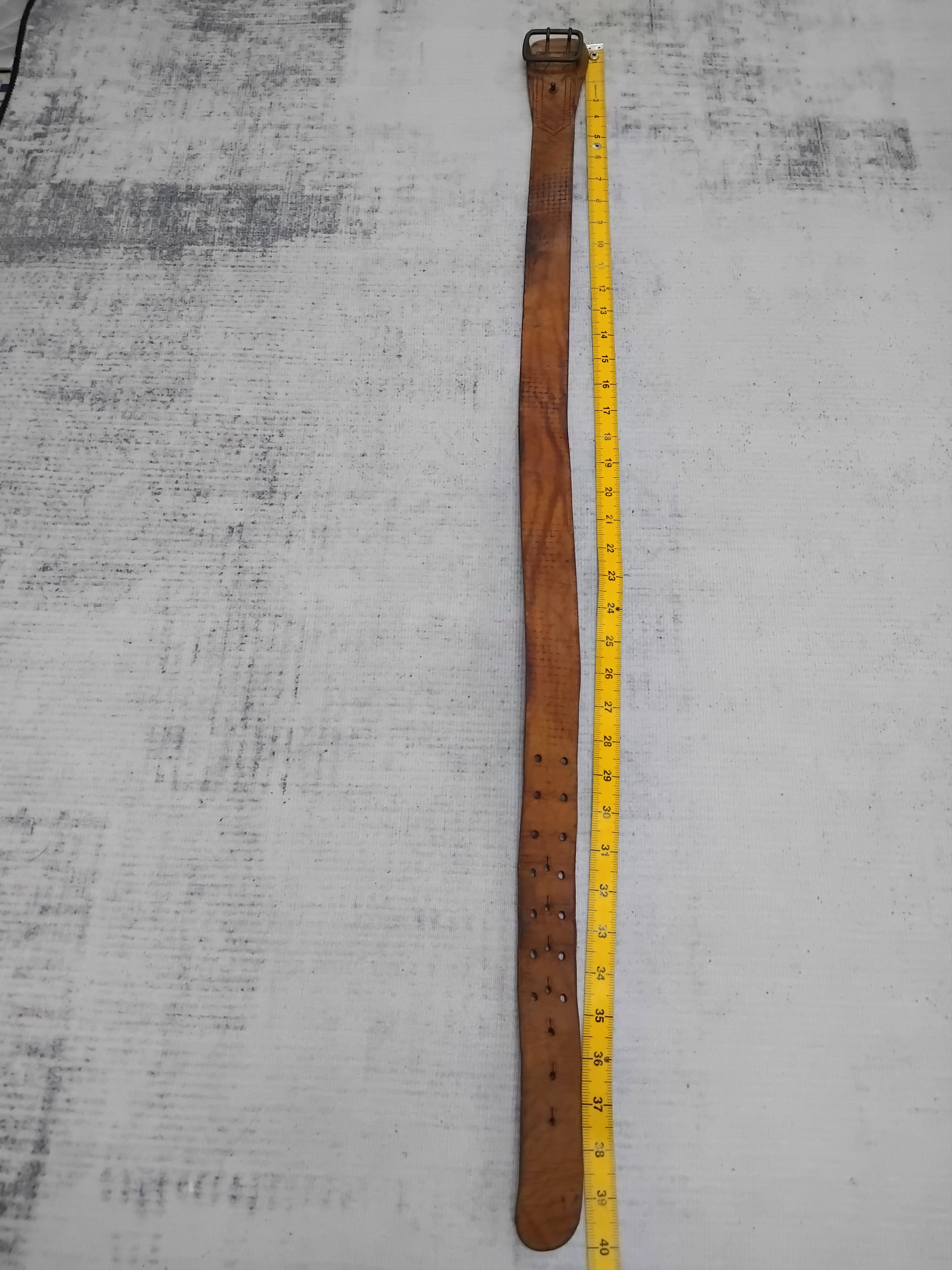 Neil Barrett 💥Bell barret chocolate colour Leather brass buckle belt Size ONE SIZE - 8 Thumbnail