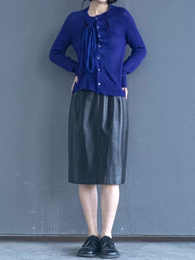 Comme des Garcons Comme Des Garcons size F Purple Asymmetrical Tie-dye Knit Size XS / US 0-2 / IT 36-38 - 3 Thumbnail
