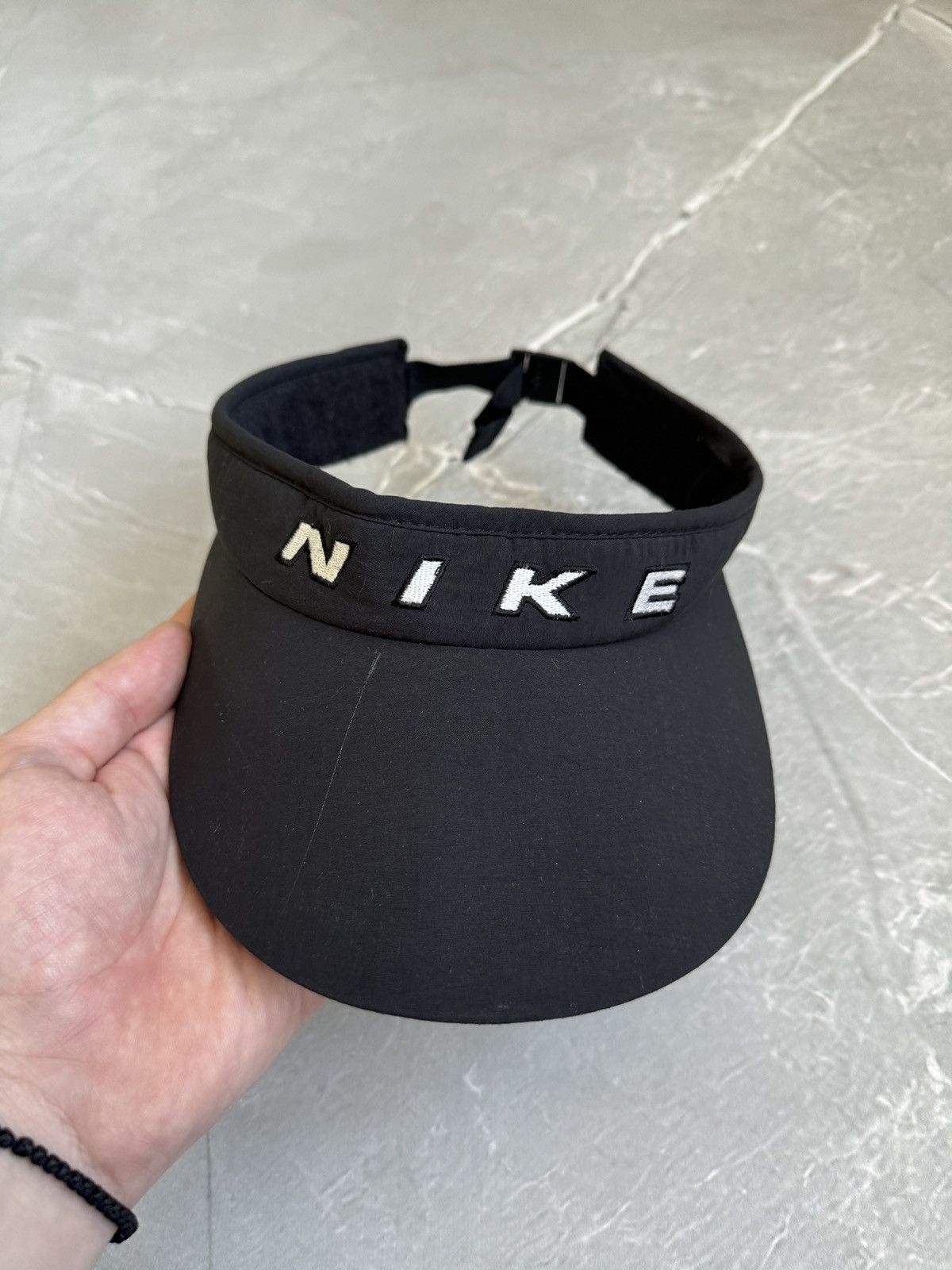 Nike Vintage 90s Nike Visor Hat Cap Spellout Swoosh Size ONE SIZE - 1 Thumbnail