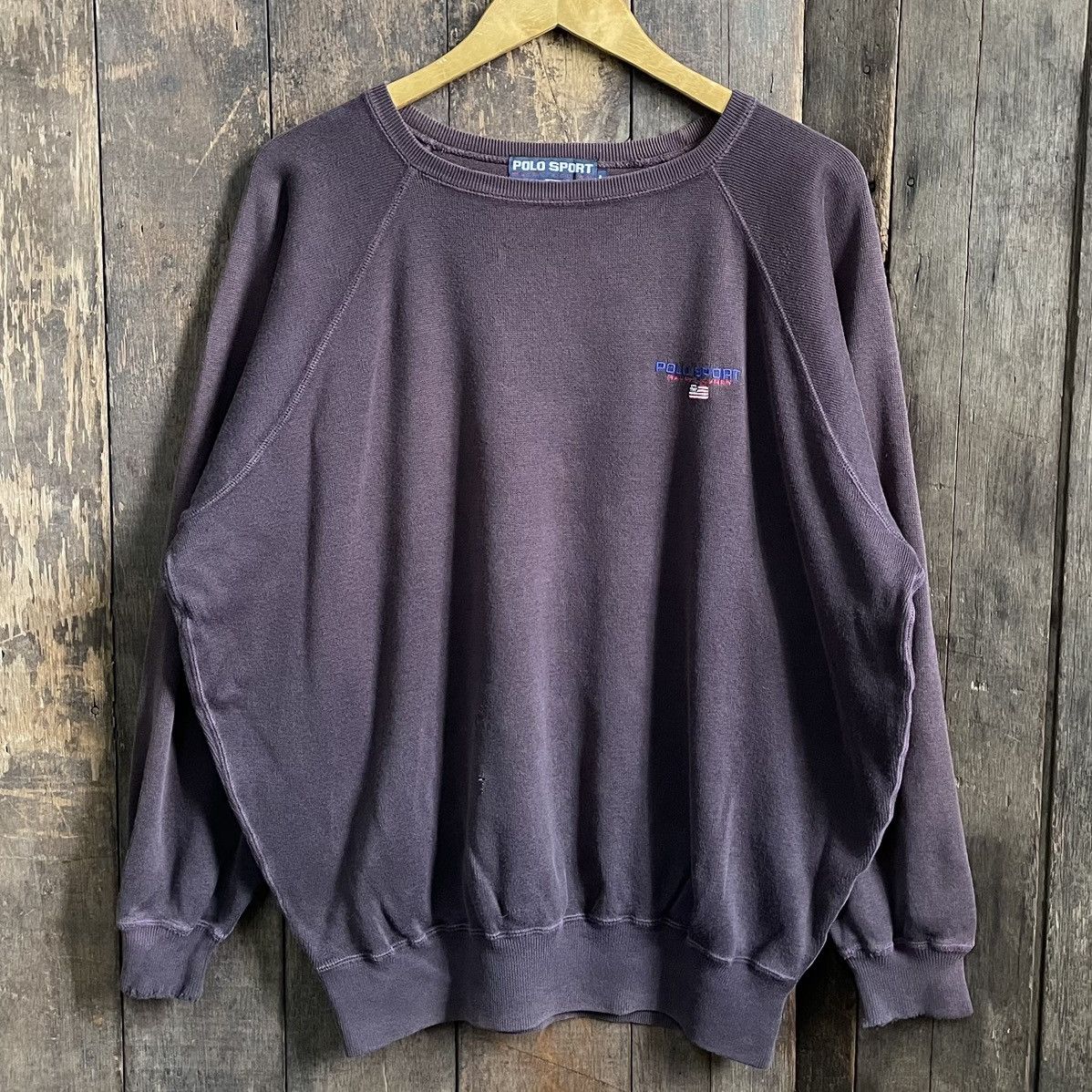Ralph Lauren × Vintage Vintage Polo Sport Sunfaded Sweatshirt Size US L / EU 52-54 / 3 - 1 Thumbnail