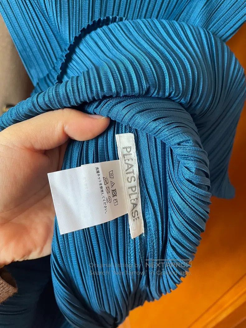 Issey Miyake Issey Miyake Teal Dress Size L / US 10 / IT 46 - 6 Thumbnail