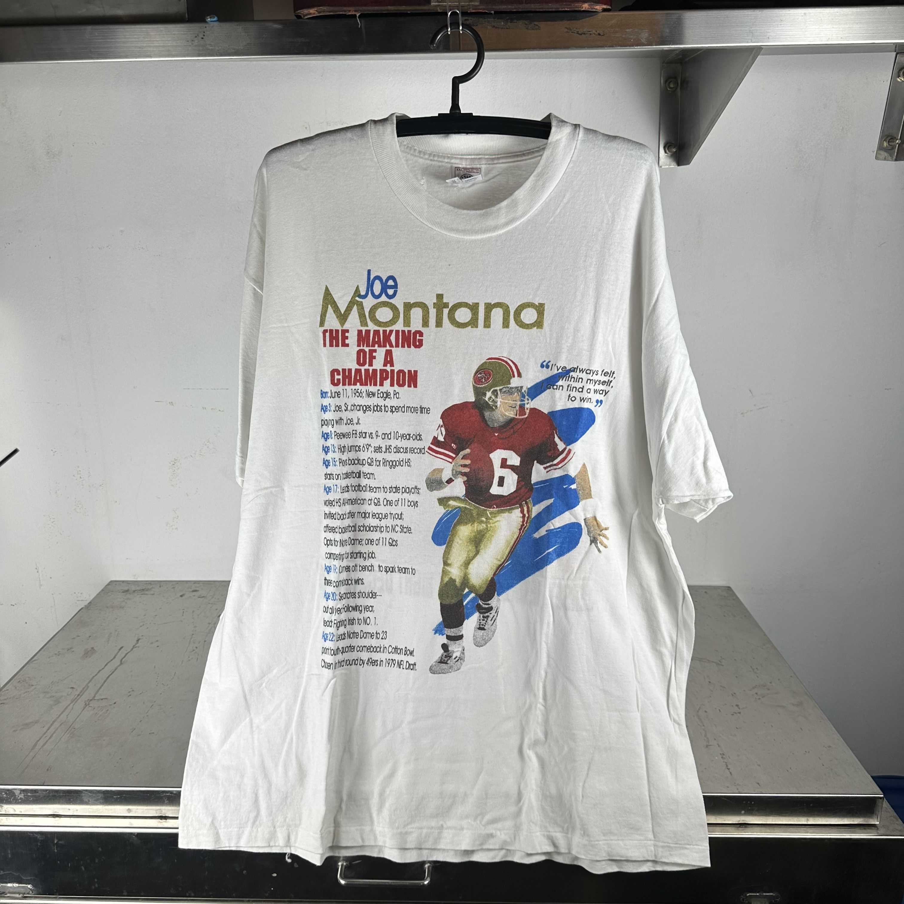 Vintage ​1997 Joe Montana 49ers The Making of a Champion NFL T-shirt Size US XXL / EU 58 / 5 - 1 Thumbnail