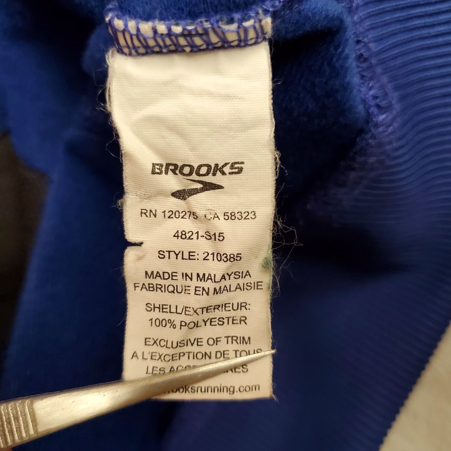 Brooks VINTAGE Rock n Rol Marathon Jacket Mens XL Blue Brooks 2015 Running Race Nike Shirt Size US XL / EU 56 / 4 - 6 Thumbnail