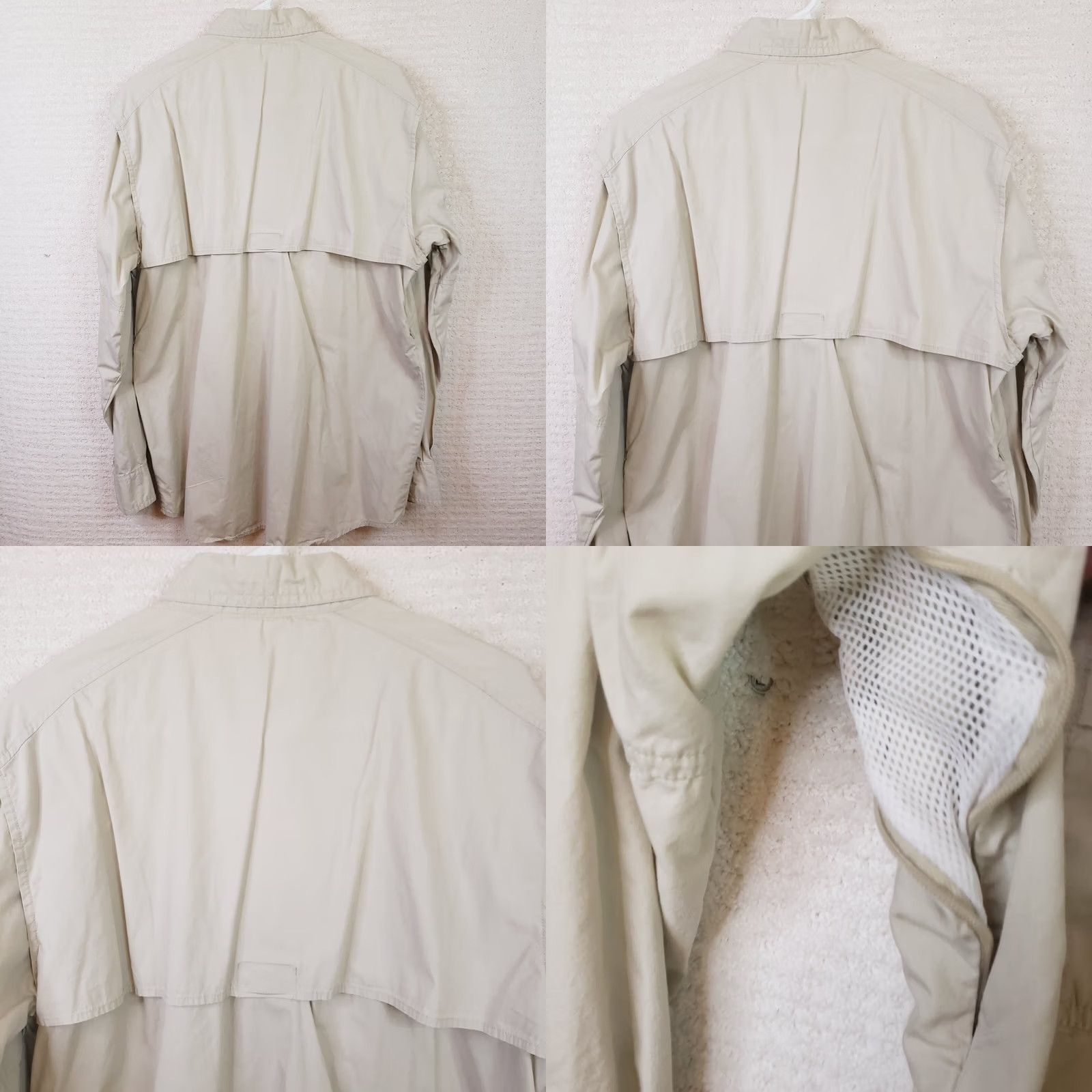 Vintage World Wide Sportsman Shirt Mens L Beige Khaki Long Sleeve Button Up Outdoor Size US M / EU 48-50 / 2 - 8 Thumbnail